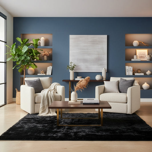 Faux Sheepskin Fur Area Rug Black Rectangular 5x3