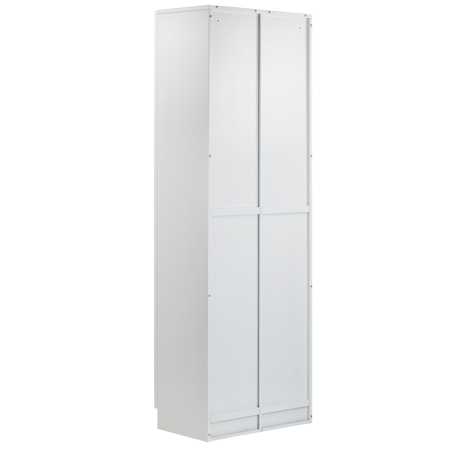 Avidan 70-inch White French Door Metal Cabinet