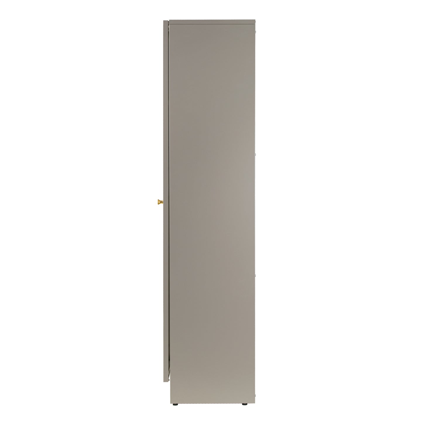 Avila 59-Inch Gray Metal Cabinet with Clear Door