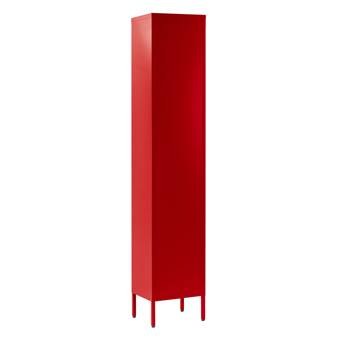 Avis 71-inch Red Metal Cabinet with Clear Door