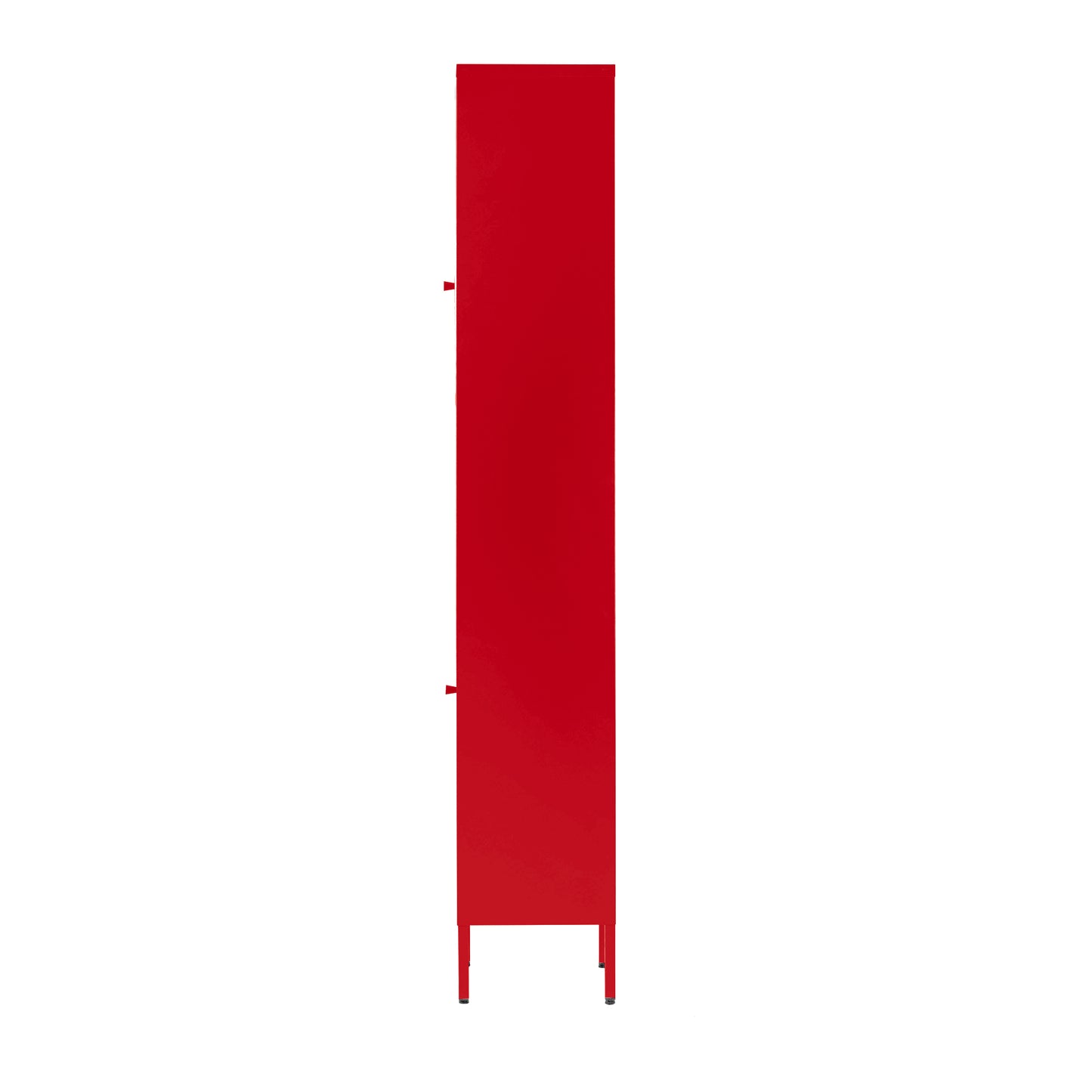 Avish 71-inch Red Two Clear Door Metal Cabinet