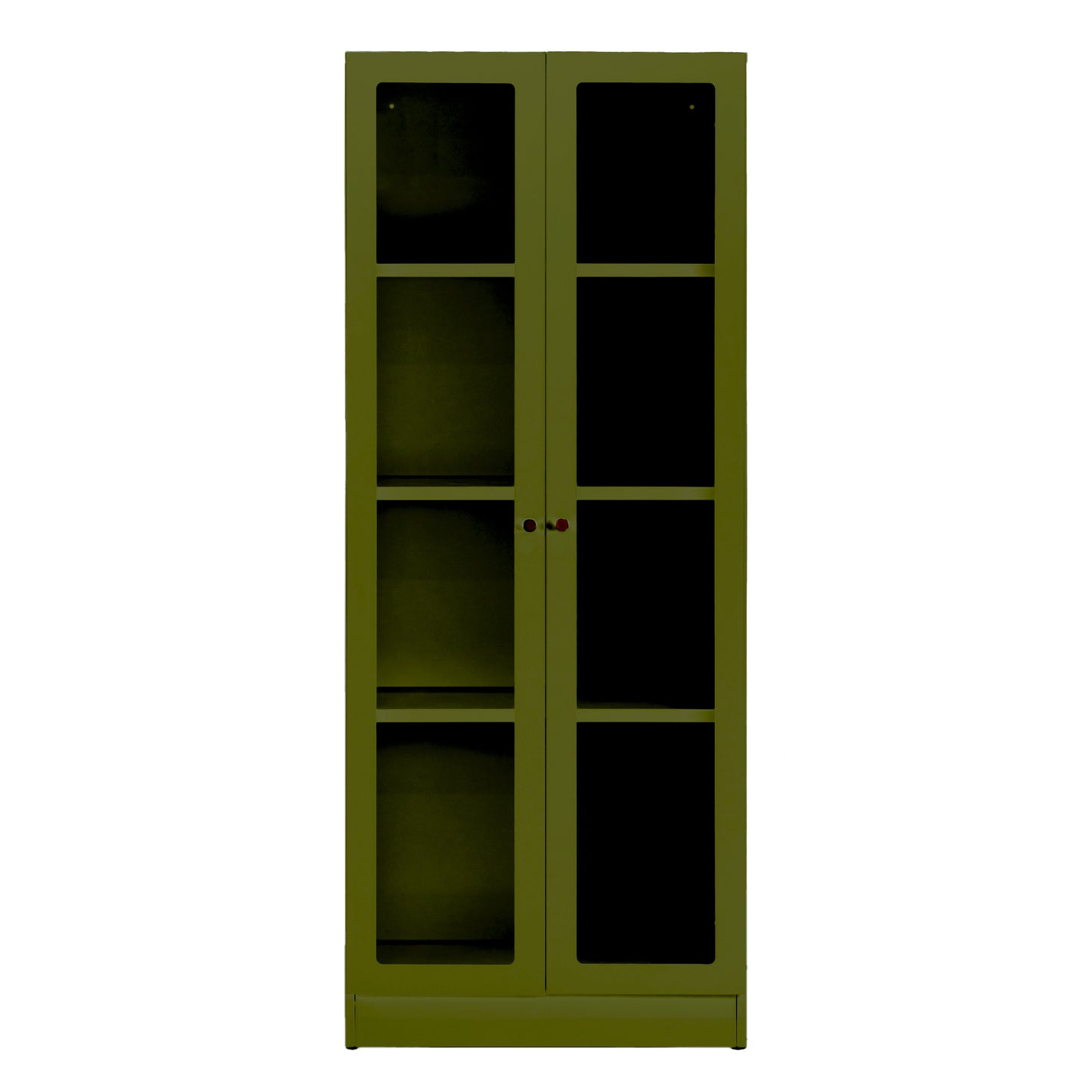 Avice 59-inch Dark Green French Door Metal Cabinet