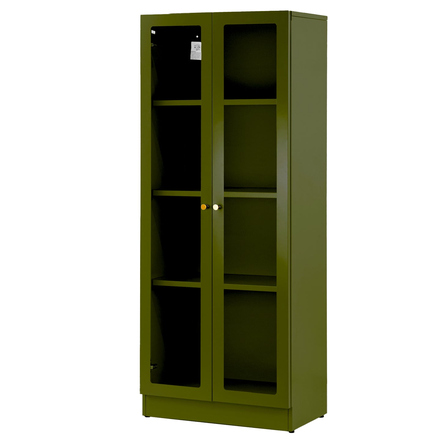 Avice 59-inch Dark Green French Door Metal Cabinet