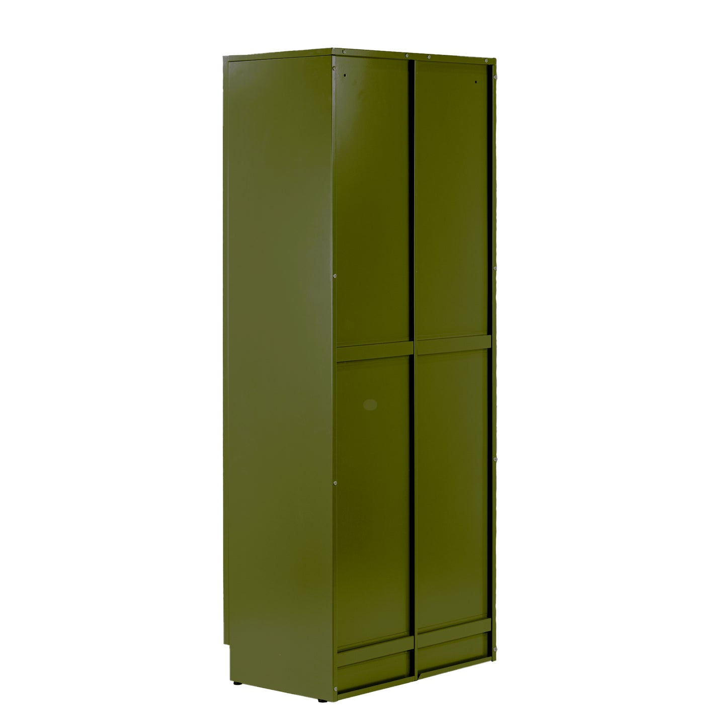 Avice 59-inch Dark Green French Door Metal Cabinet