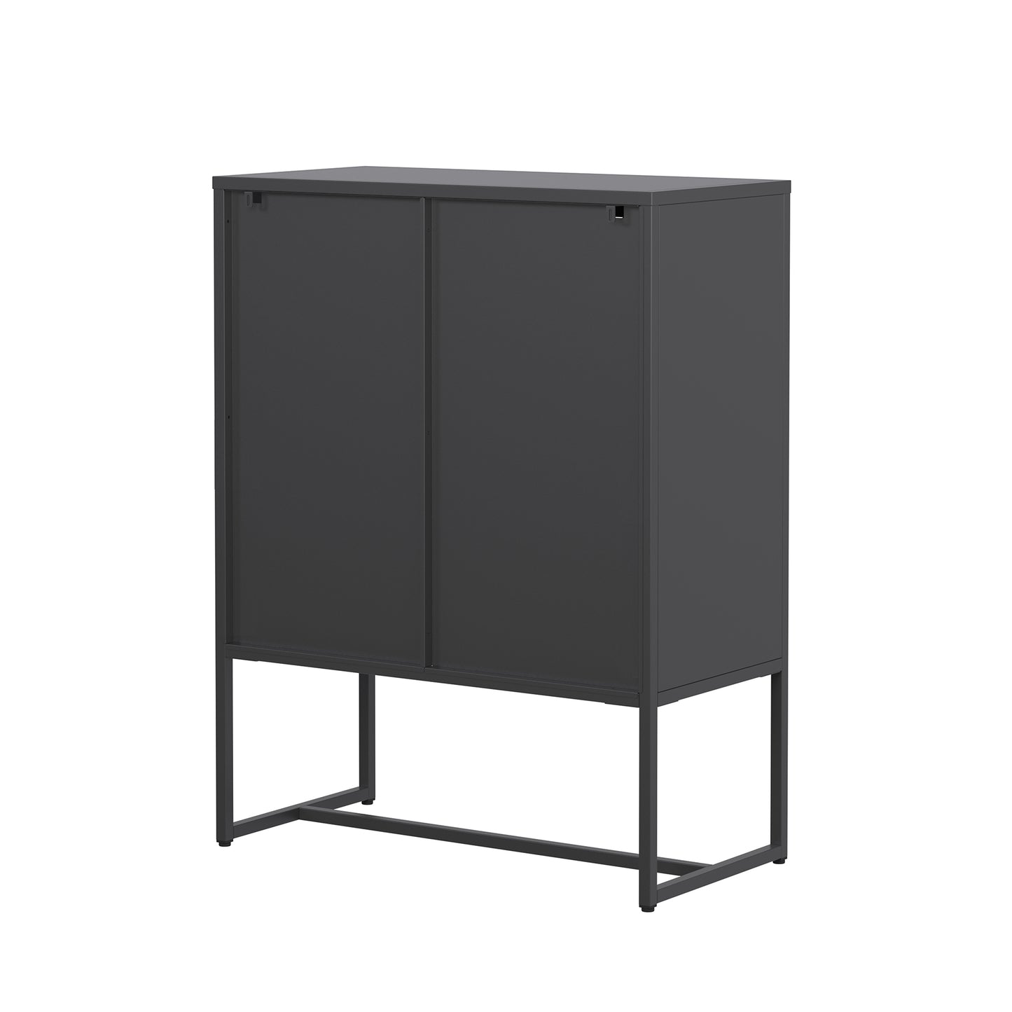 Bentley 41.34-inch Black Three Drawer Cabinet with Mesh Doors
