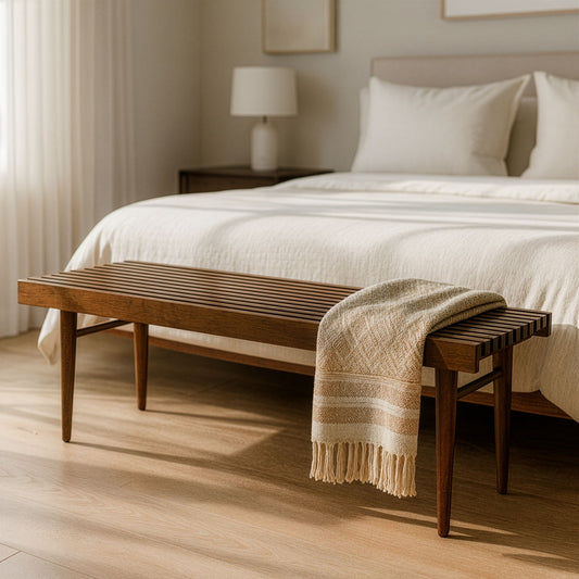 Baird Slatted Wooden Bench