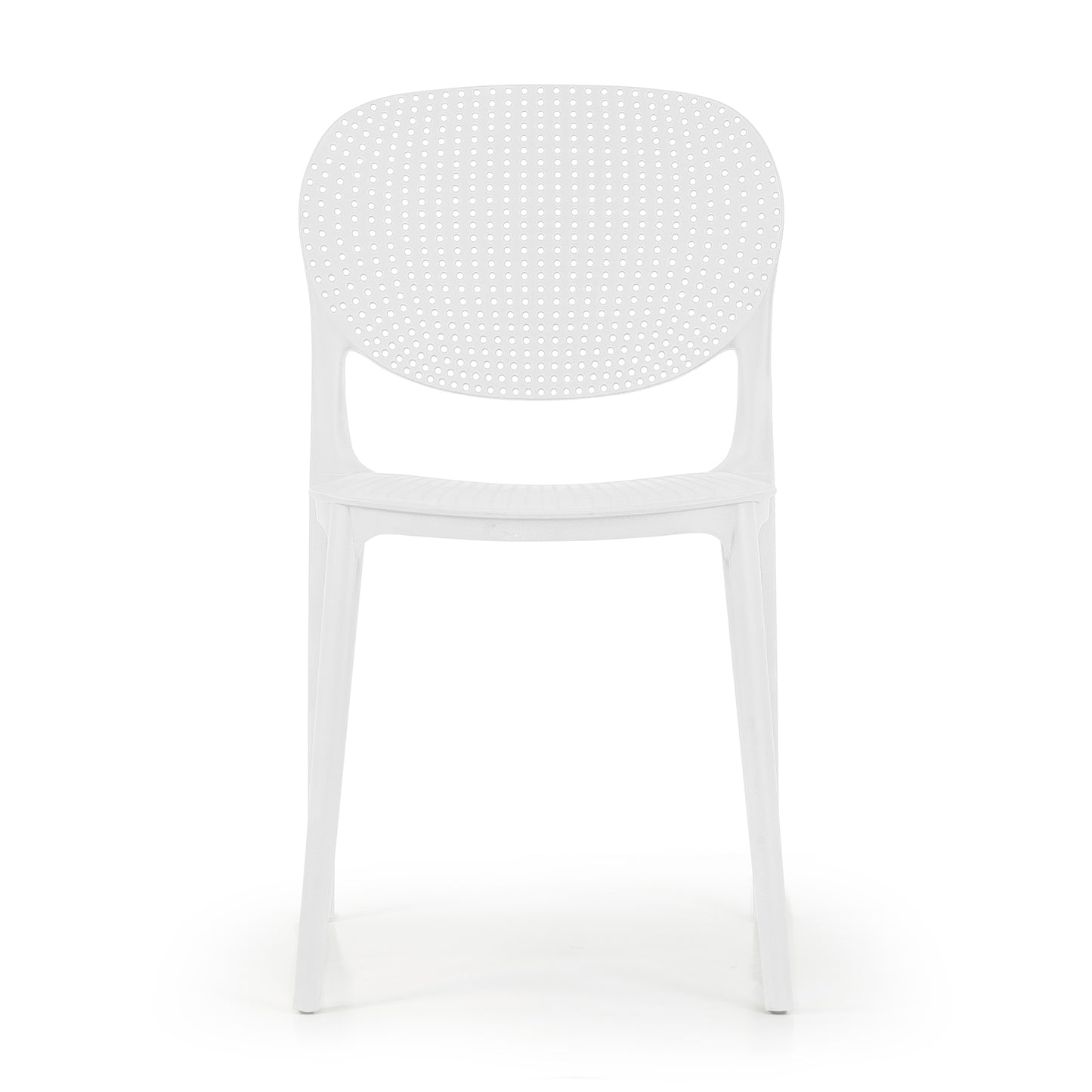 Set of 2 Balin White Plastic Dining Chairs
