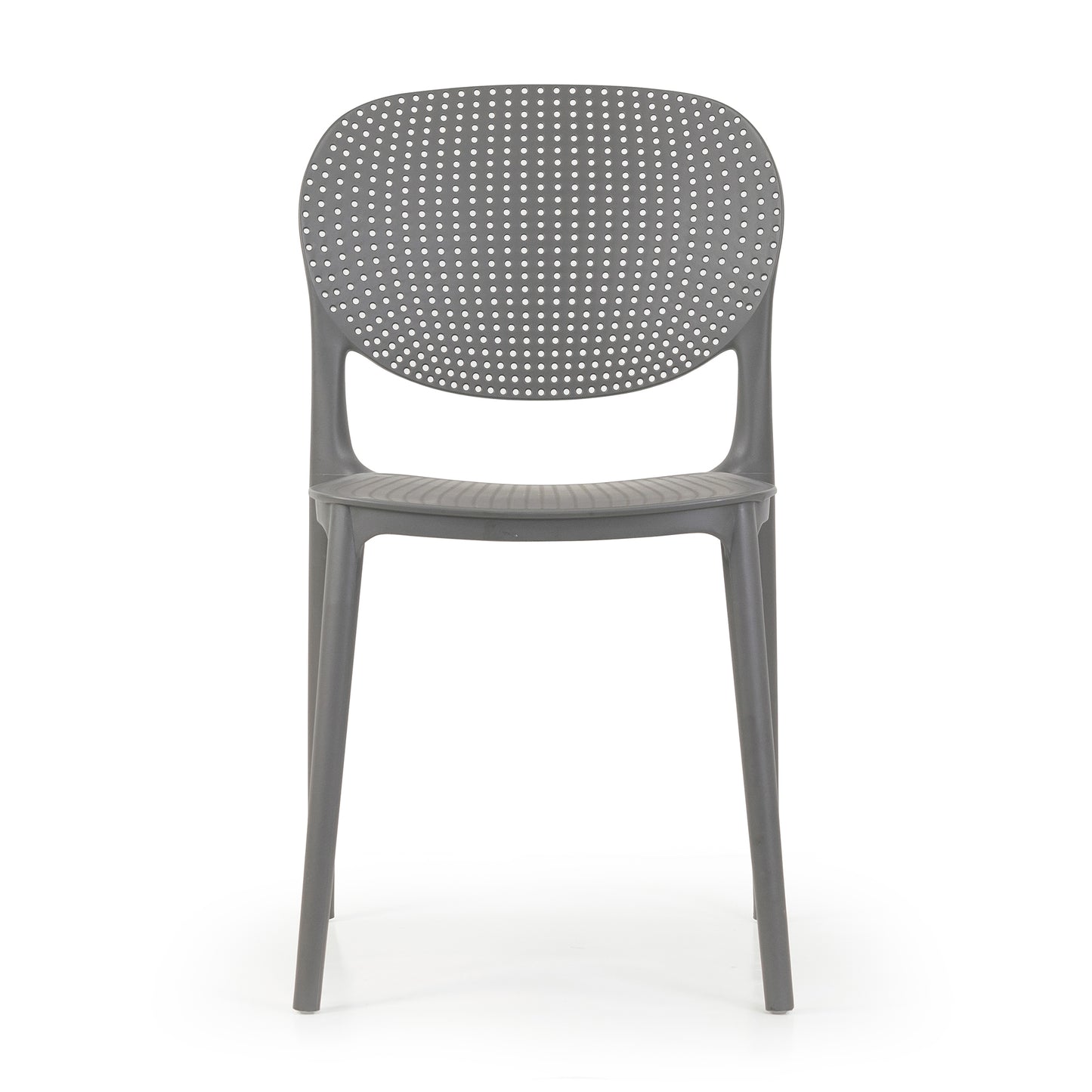 Set of 2 Balin Gray Plastic Dining Chairs