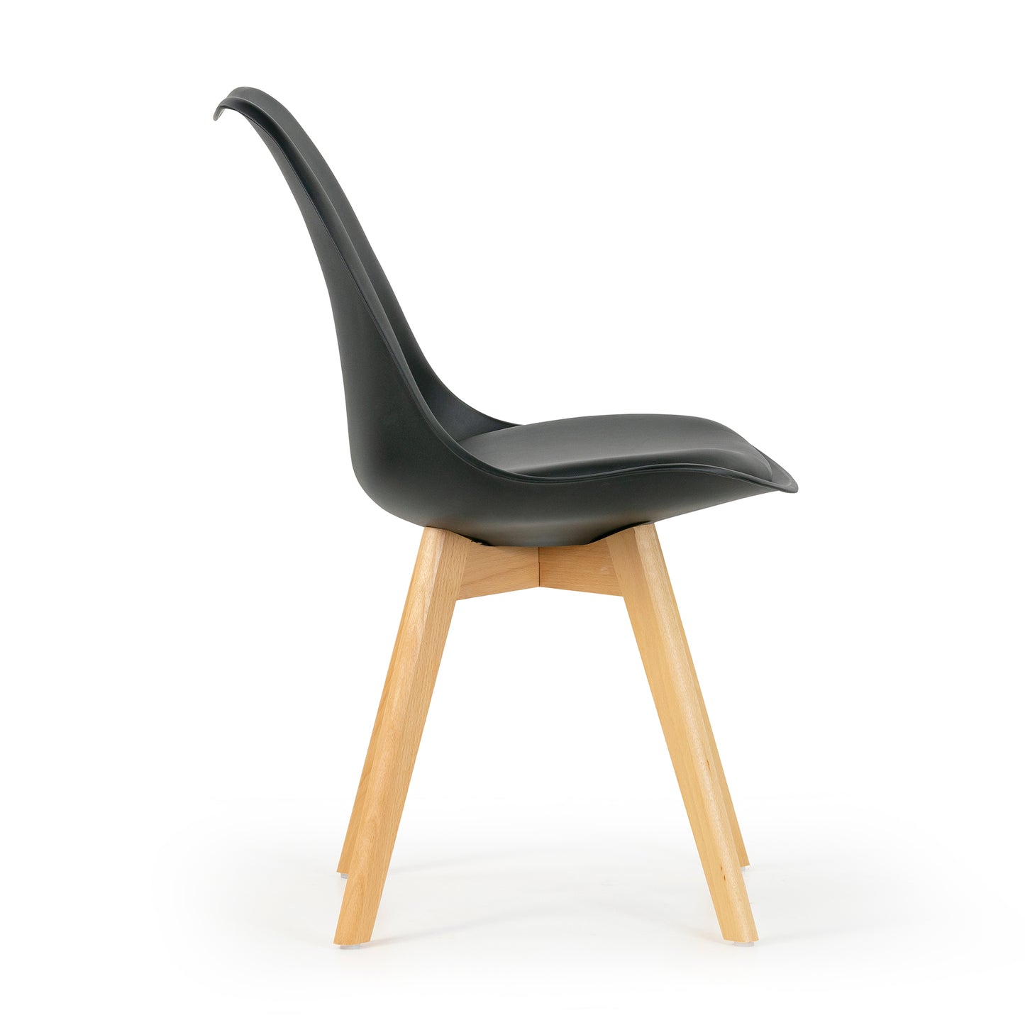 Balint Black Cushioned Plastic Dining Chairs