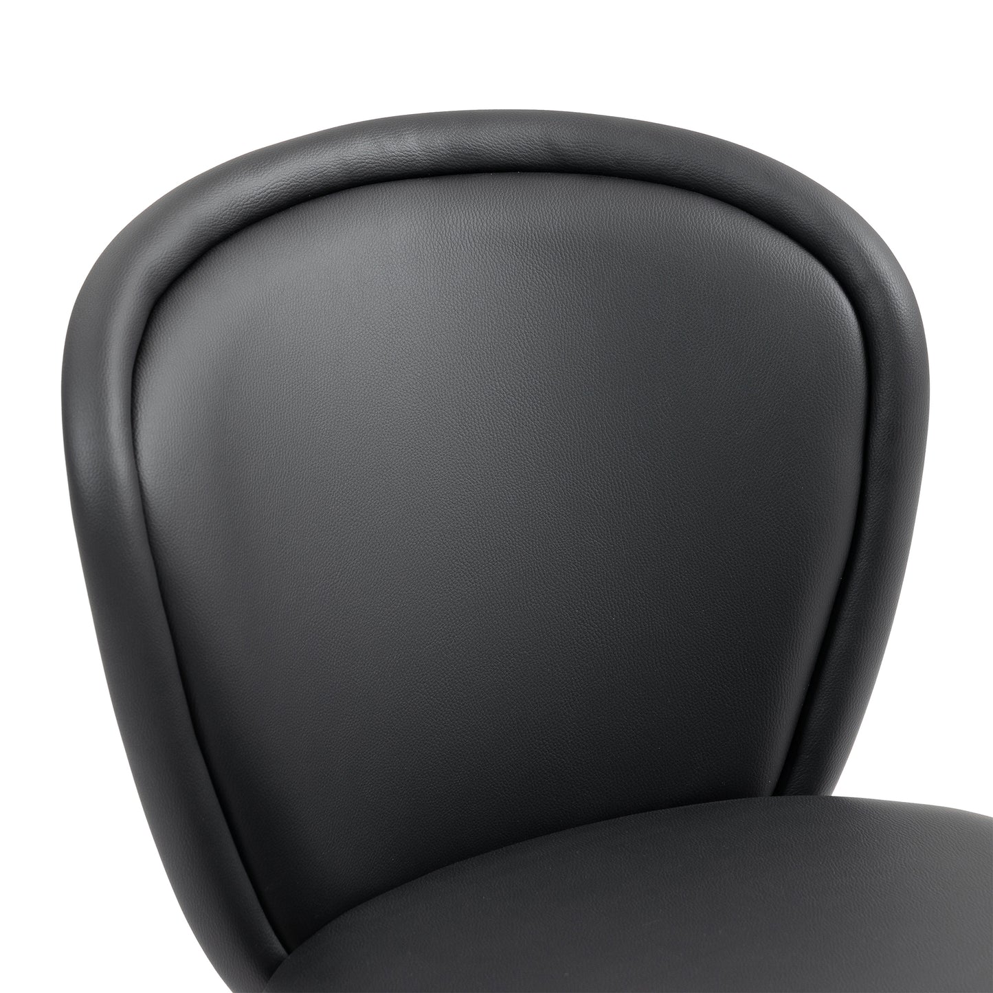 Set of 2 Bexter Black Faux Leather Dining Chair with Walnut Wood Legs