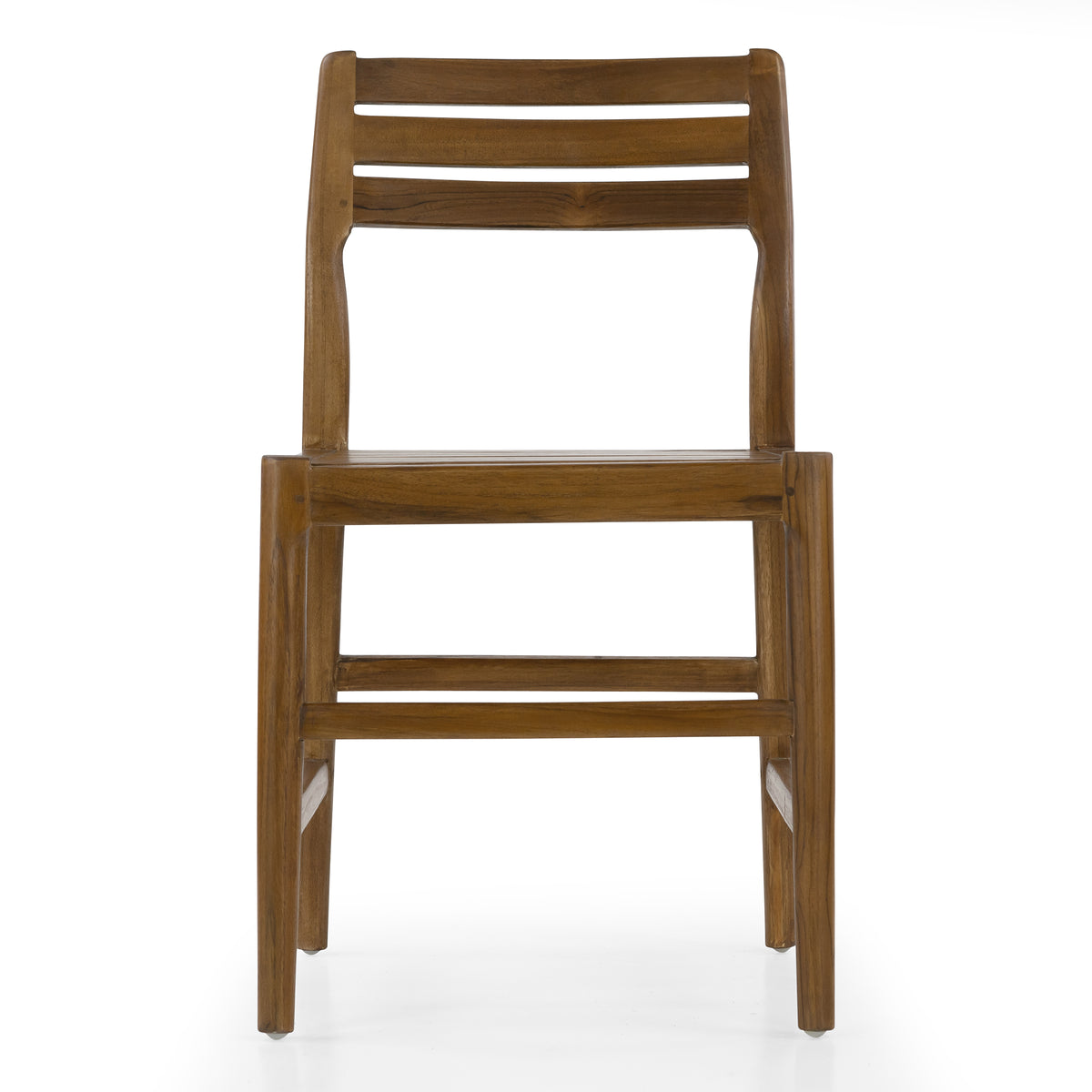 Set of 2 Blas Brown Teakwood Indoor/Outdoor Dining Chair with Slatted Seat and Back