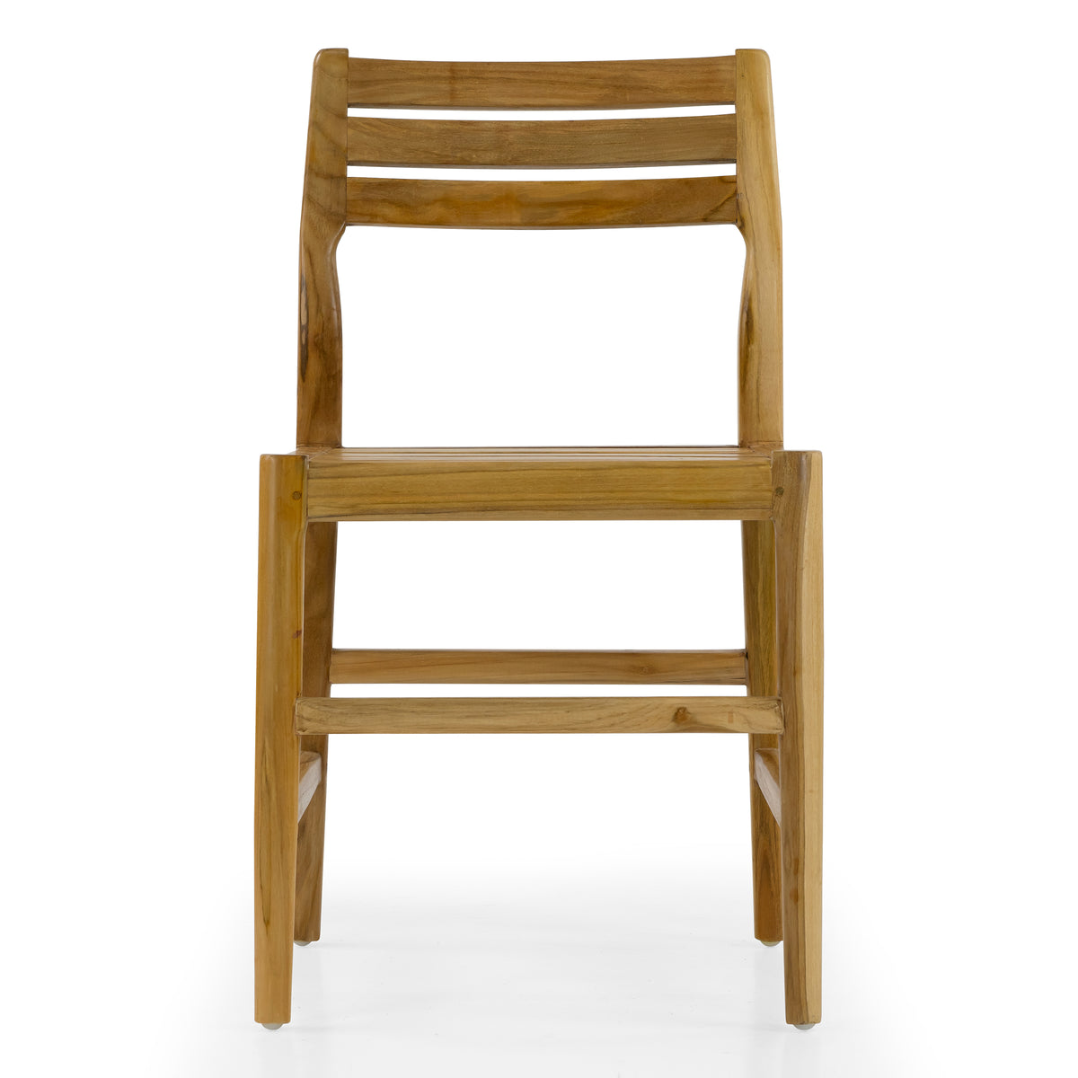 Set of 2 Blas Light Teakwood Indoor/Outdoor Dining Chair with Slatted Seat and Back