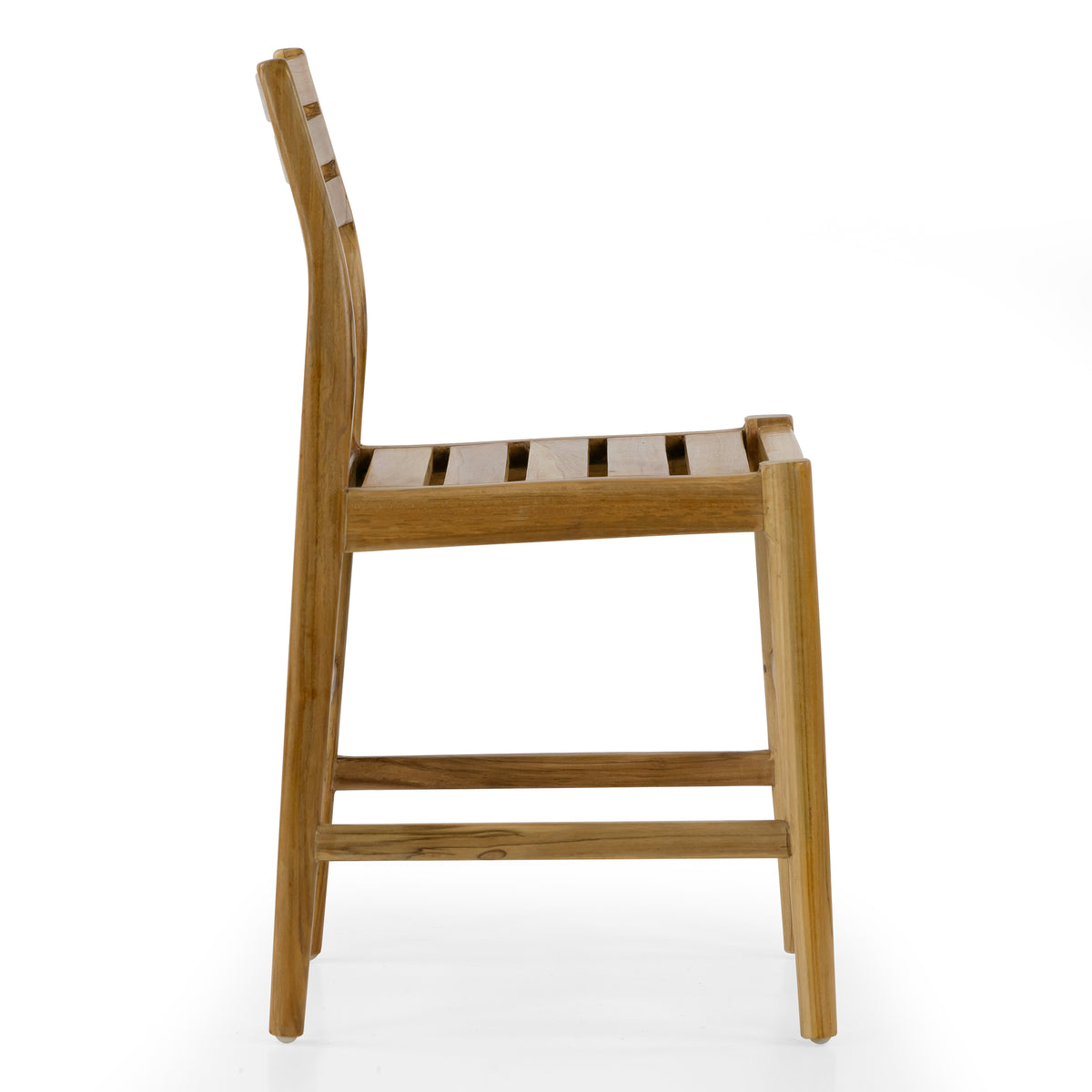 Set of 2 Blas Light Teakwood Indoor/Outdoor Dining Chair with Slatted Seat and Back