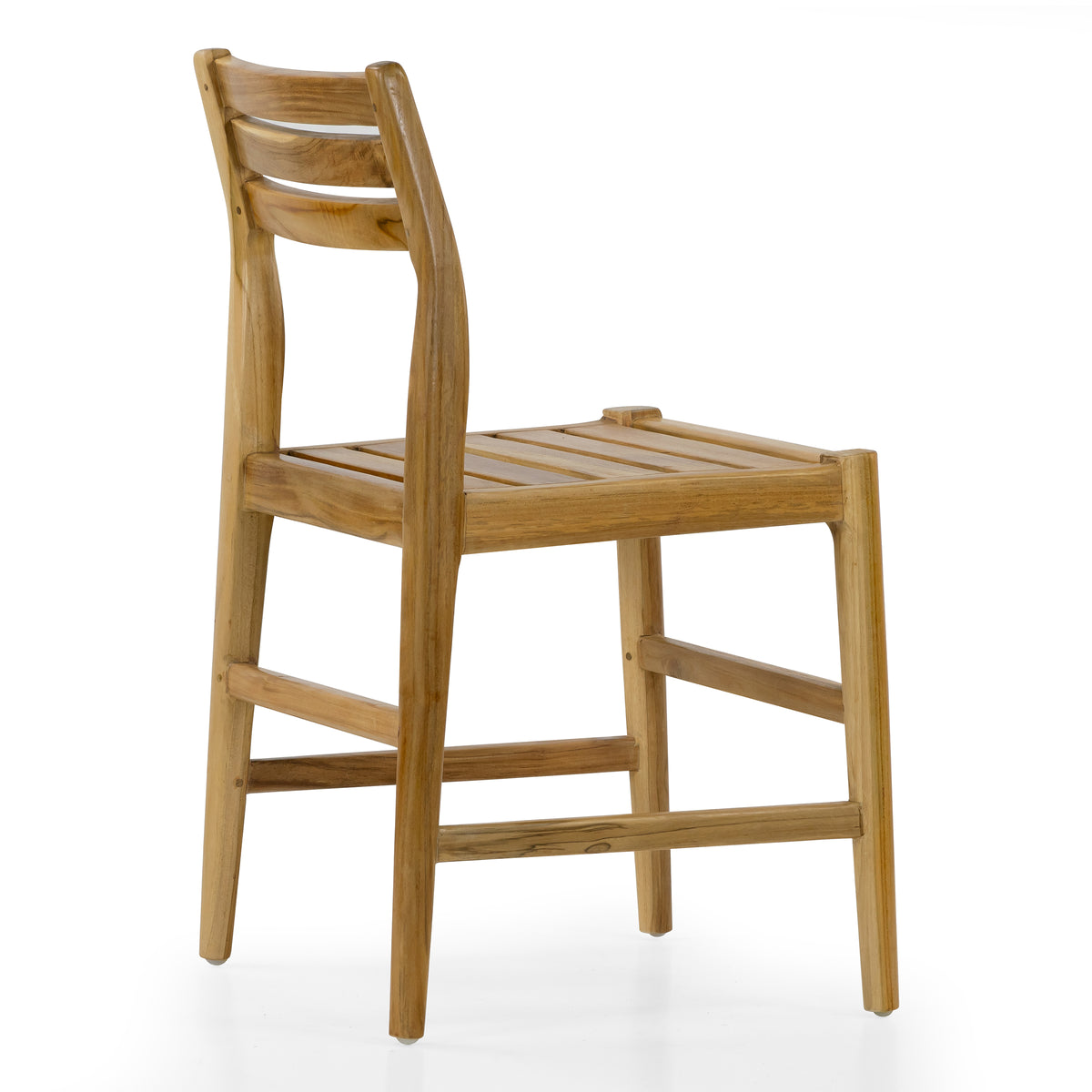 Set of 2 Blas Light Teakwood Indoor/Outdoor Dining Chair with Slatted Seat and Back