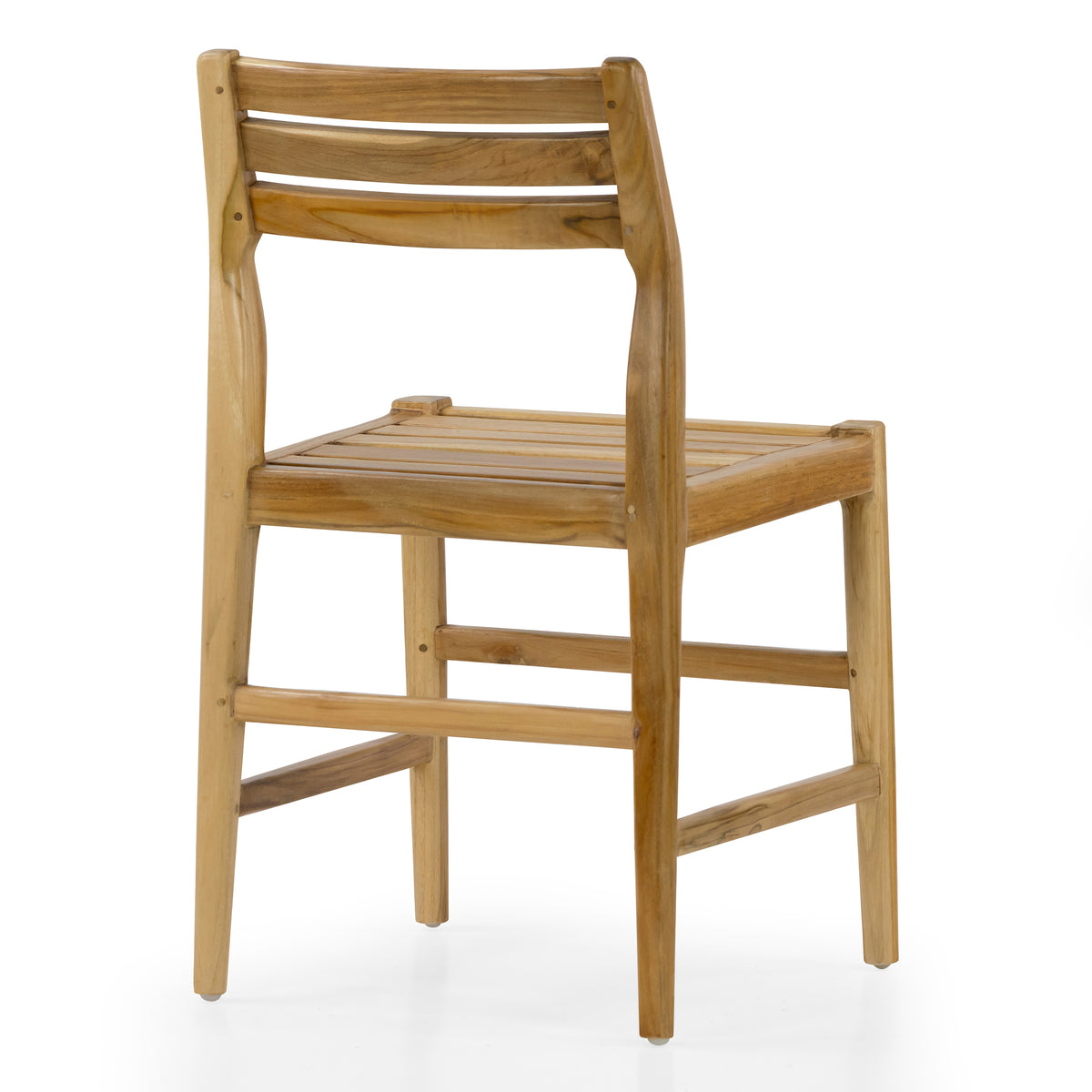 Set of 2 Blas Light Teakwood Indoor/Outdoor Dining Chair with Slatted Seat and Back