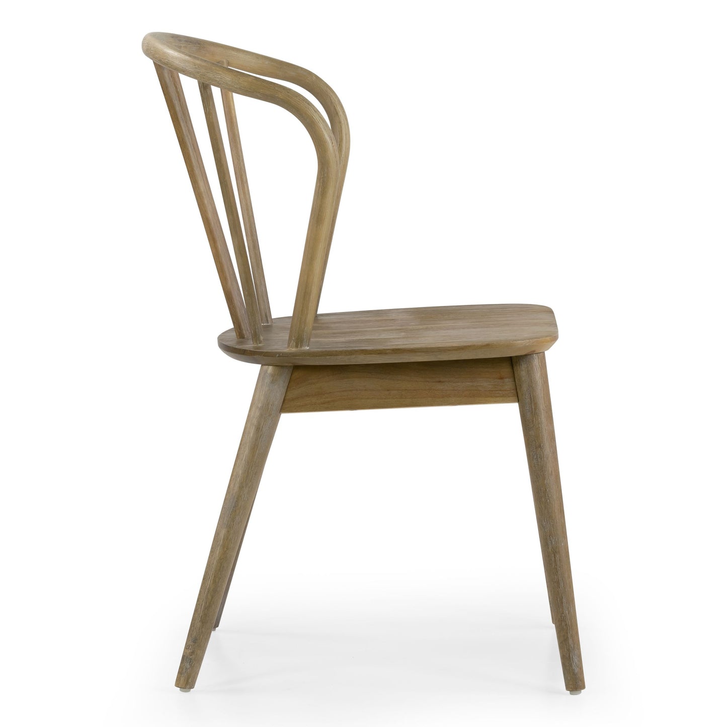 Set of 2 Azure Washed Wood Dining Chair with Windsor Back
