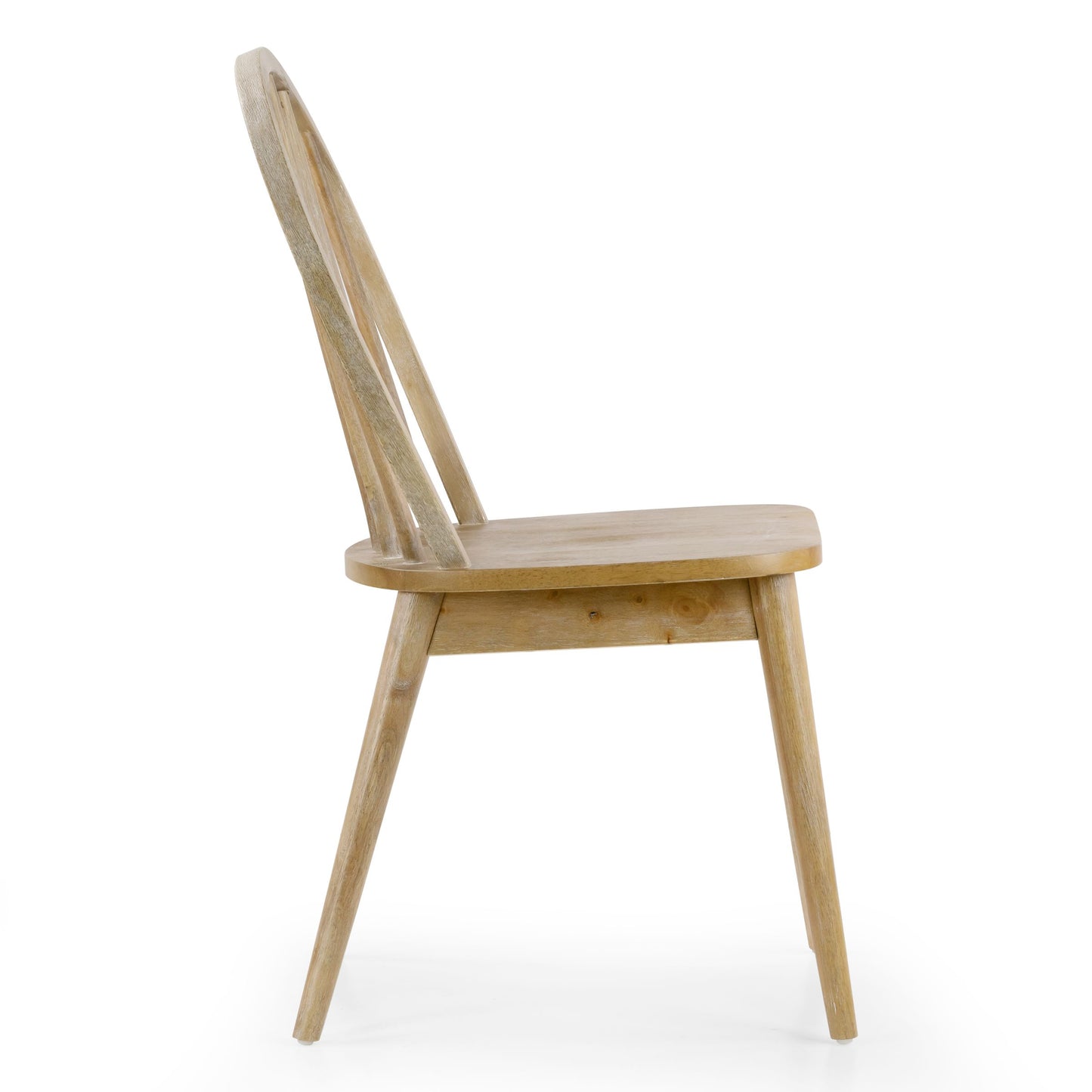 Set of 2 Astra Washed Solid Wood Chair with Windsor Back
