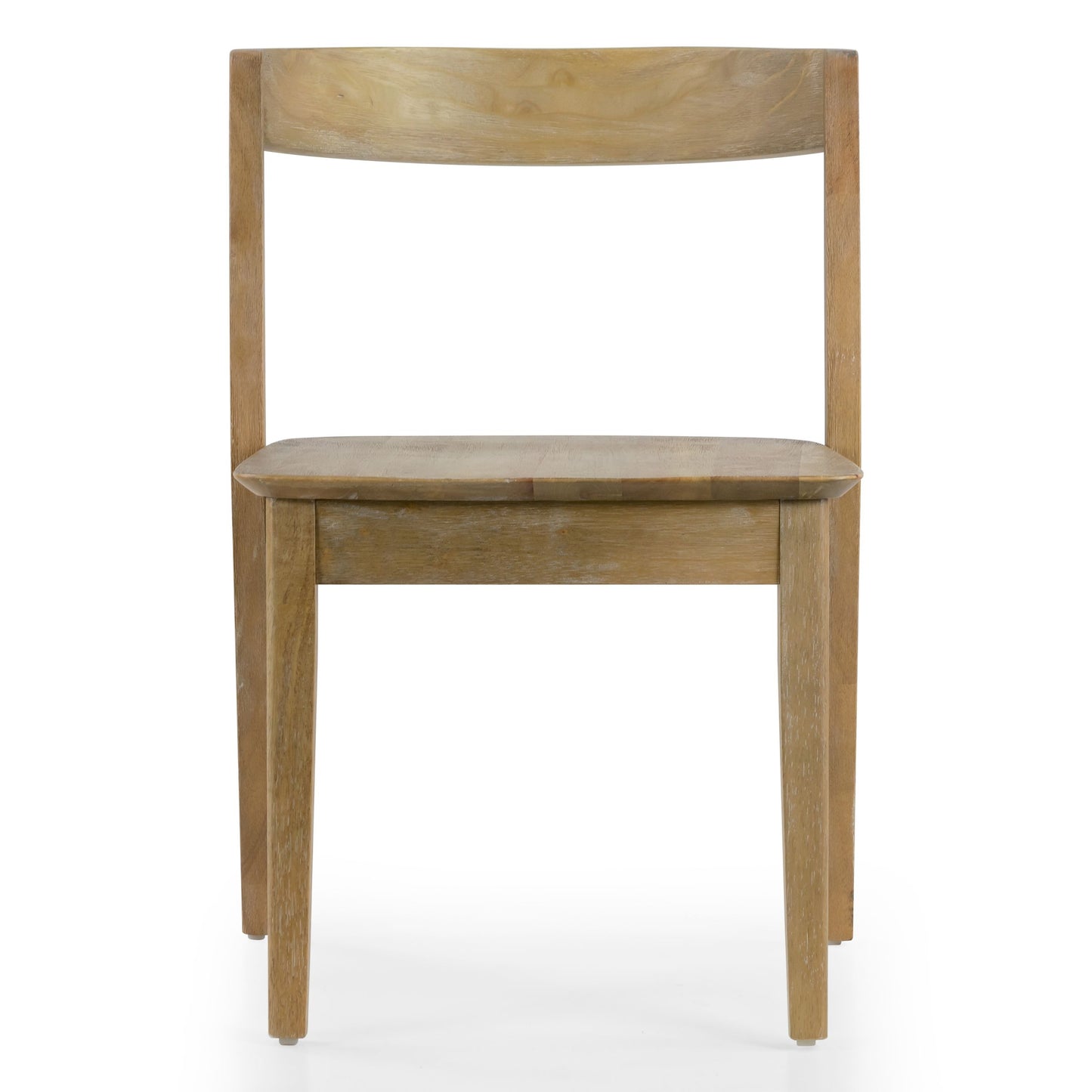 Set of 2 Astor Washed Solid Wood Chair with Curved Back