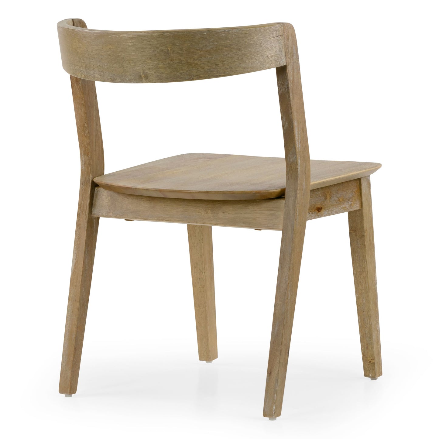 Set of 2 Astor Washed Solid Wood Chair with Curved Back