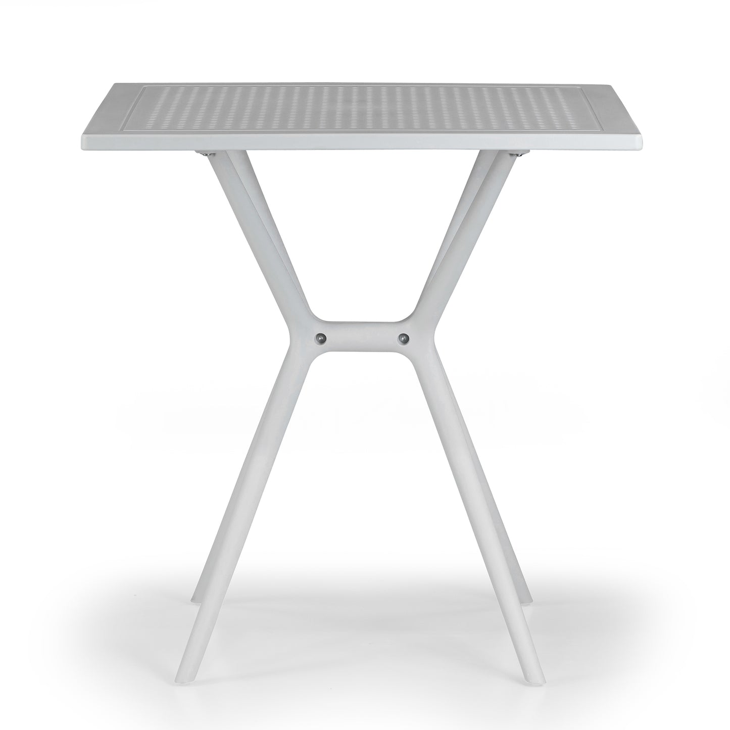 Basma White Plastic Square Dining Table