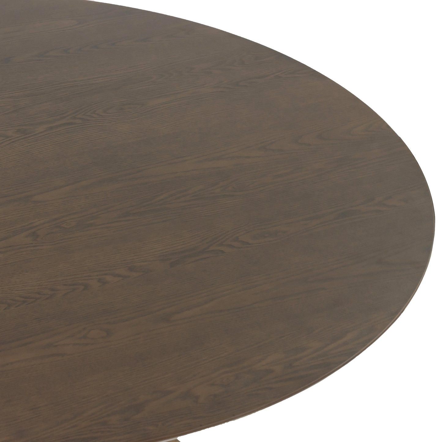 Blair Walnut Finish Round Wood Dining Table with Starburst Style Base