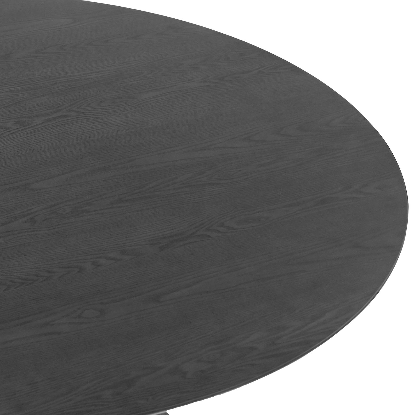 Blair Black Wash Round Wood Dining Table with Starburst Style Base