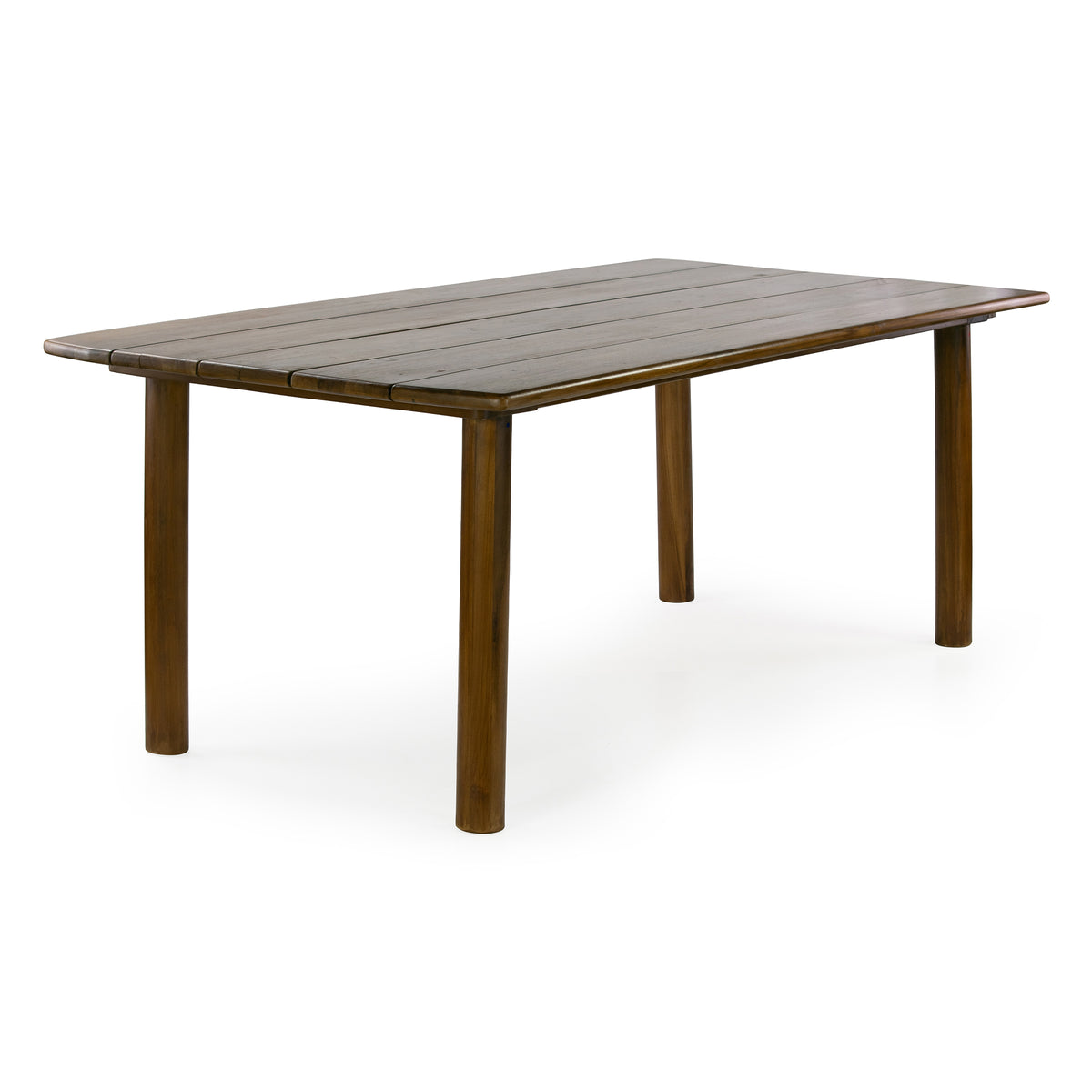 Blithe Brown Teakwood Indoor/Outdoor Dining Table with Slatted Top