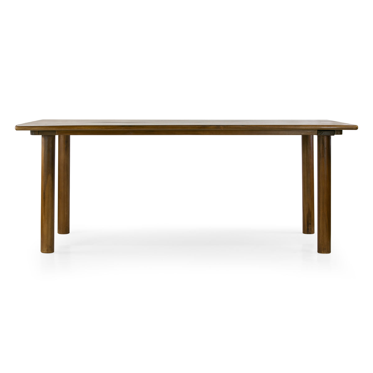 Blithe Brown Teakwood Indoor/Outdoor Dining Table with Slatted Top