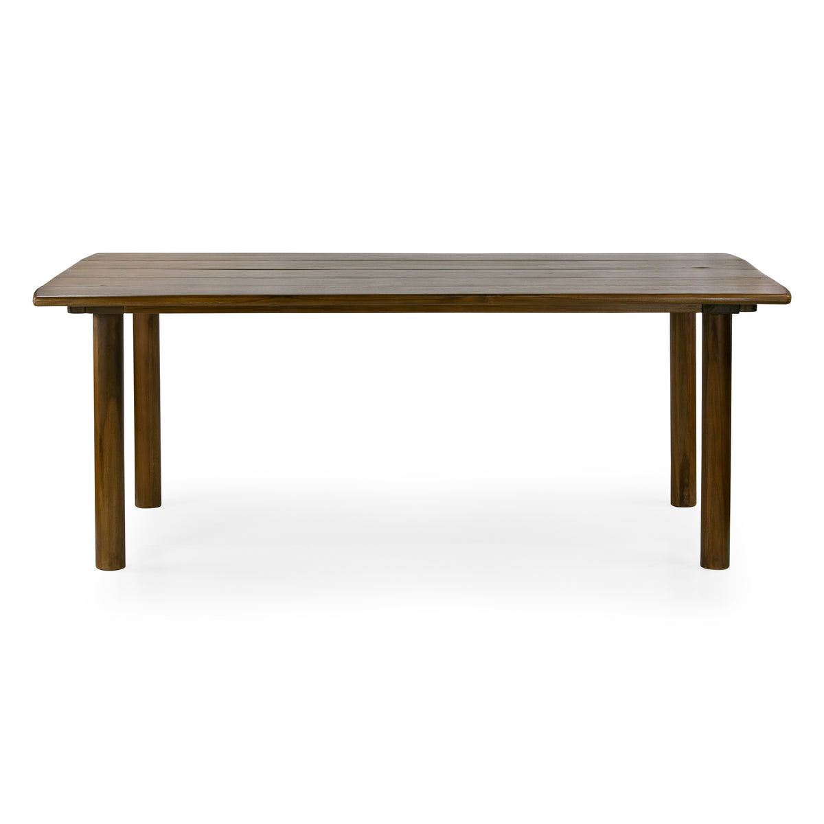 Blithe Brown Teakwood Indoor/Outdoor Dining Table with Slatted Top