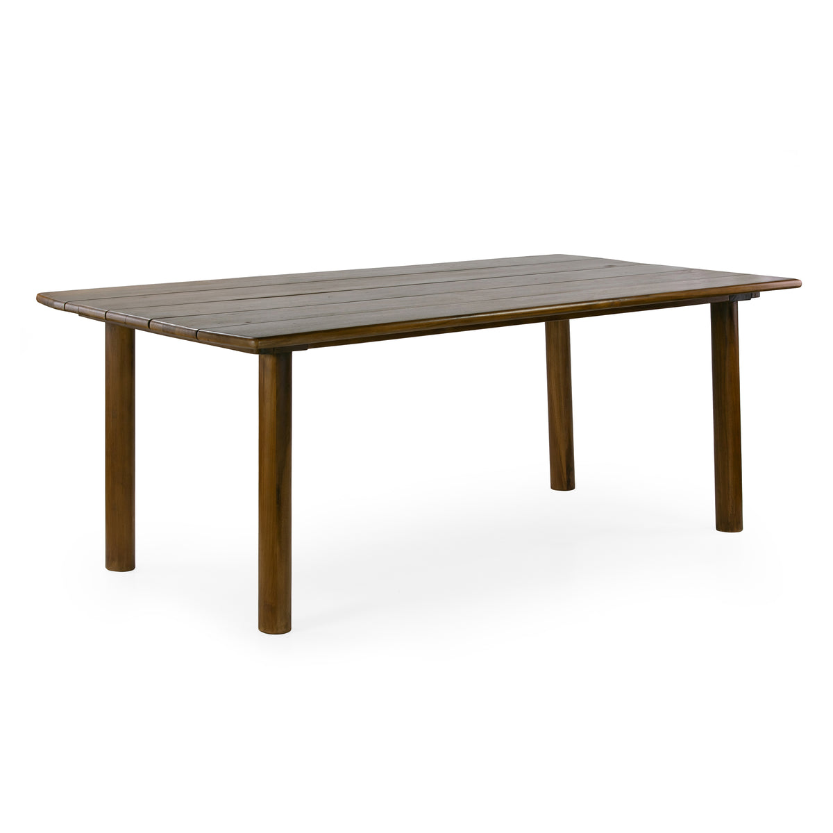 Blithe Brown Teakwood Indoor/Outdoor Dining Table with Slatted Top