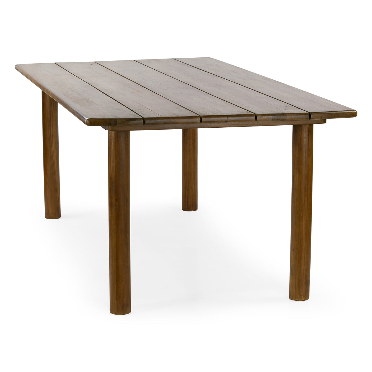 Blithe Brown Teakwood Indoor/Outdoor Dining Table with Slatted Top