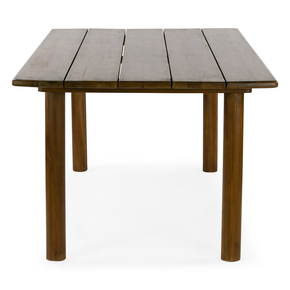 Blithe Brown Teakwood Indoor/Outdoor Dining Table with Slatted Top