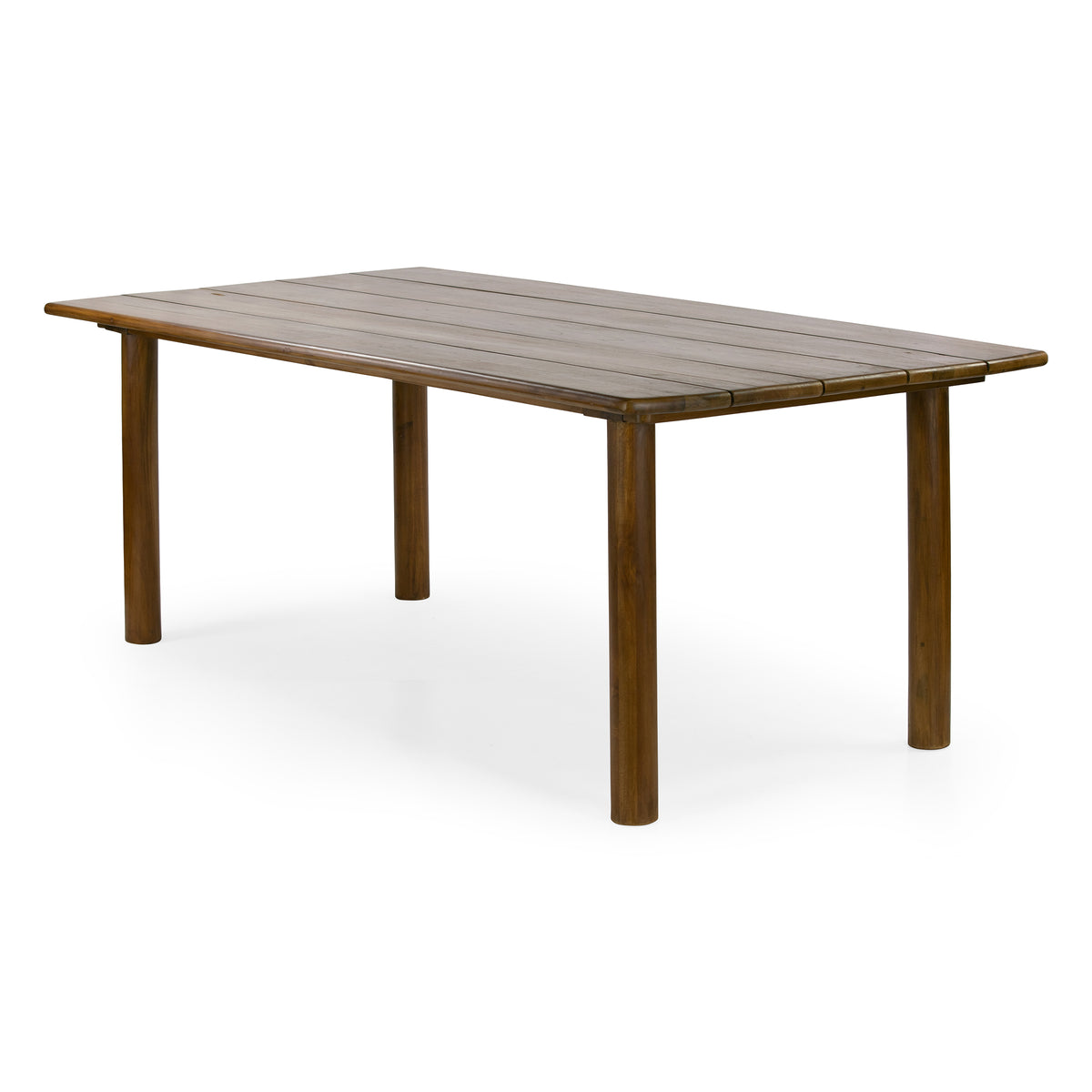 Blithe Brown Teakwood Indoor/Outdoor Dining Table with Slatted Top