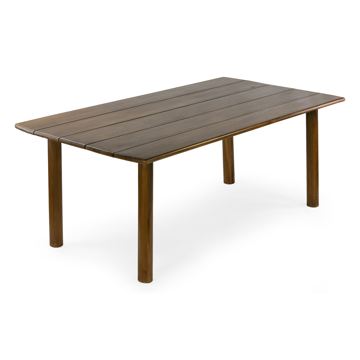 Blithe Brown Teakwood Indoor/Outdoor Dining Table with Slatted Top
