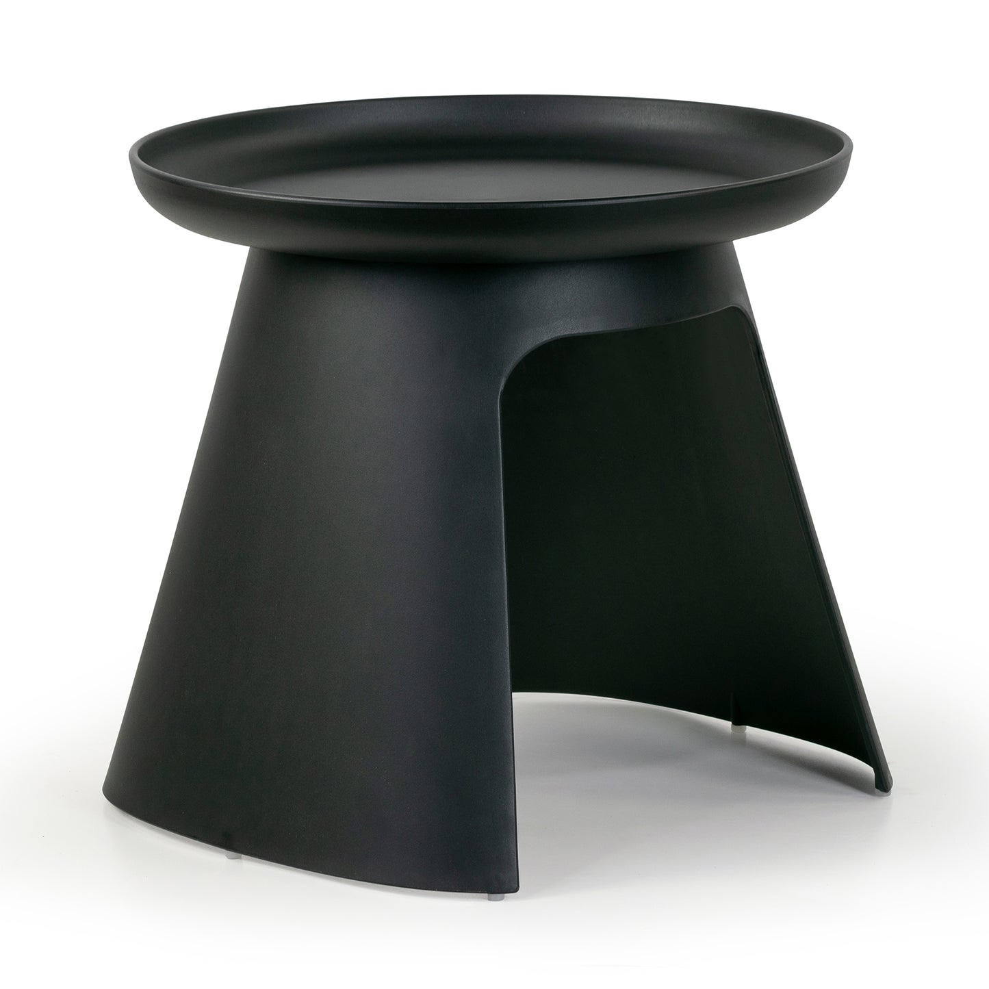 Balius Black Plastic Round End Table