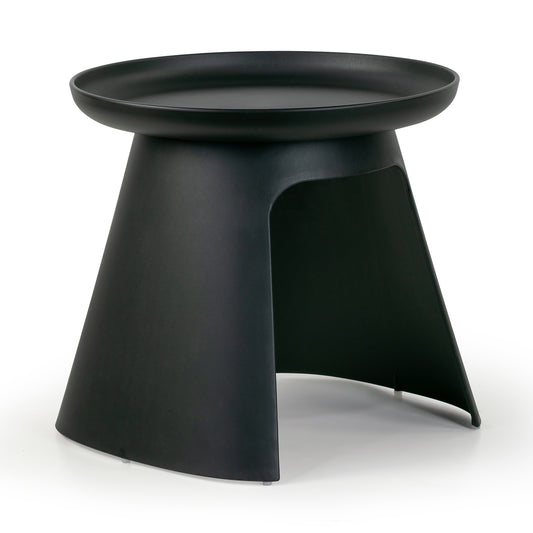 Balius Black Plastic Round End Table