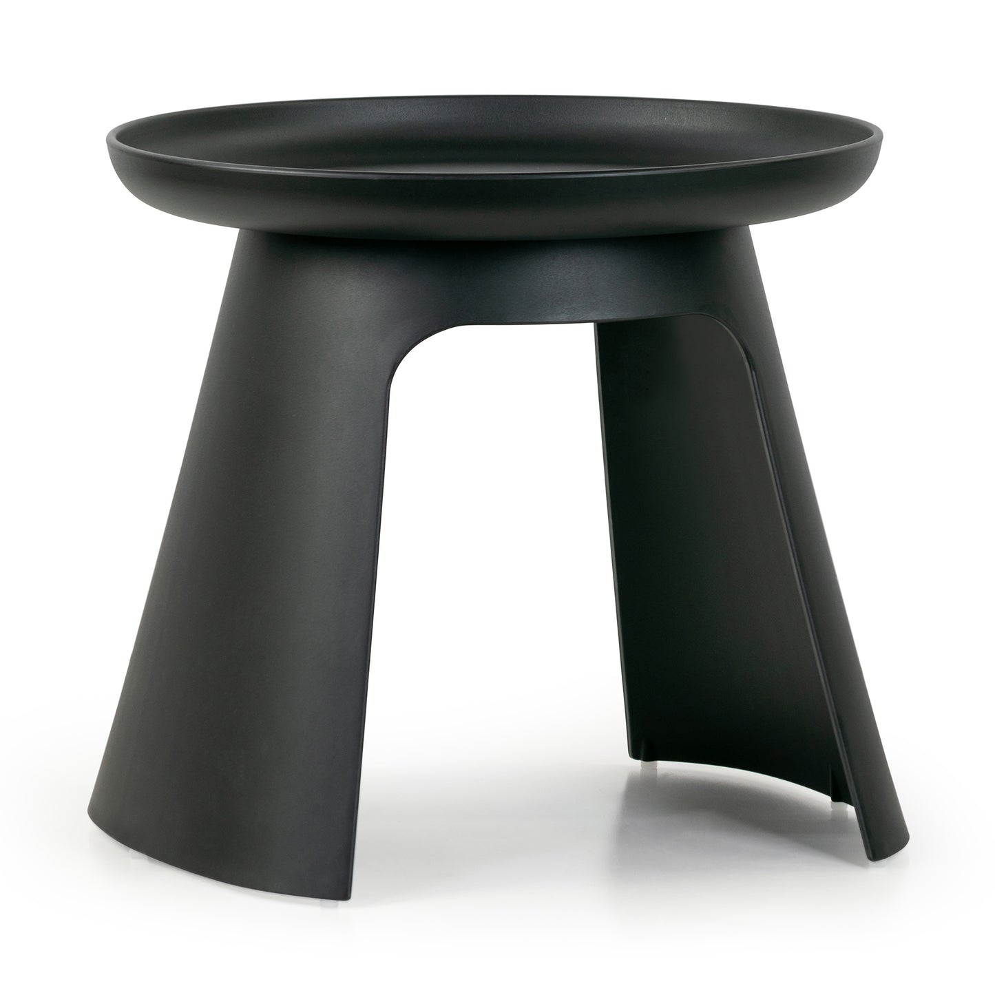 Balius Black Plastic Round End Table