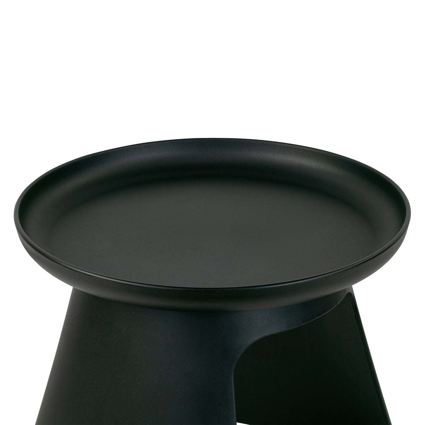 Balius Black Plastic Round End Table