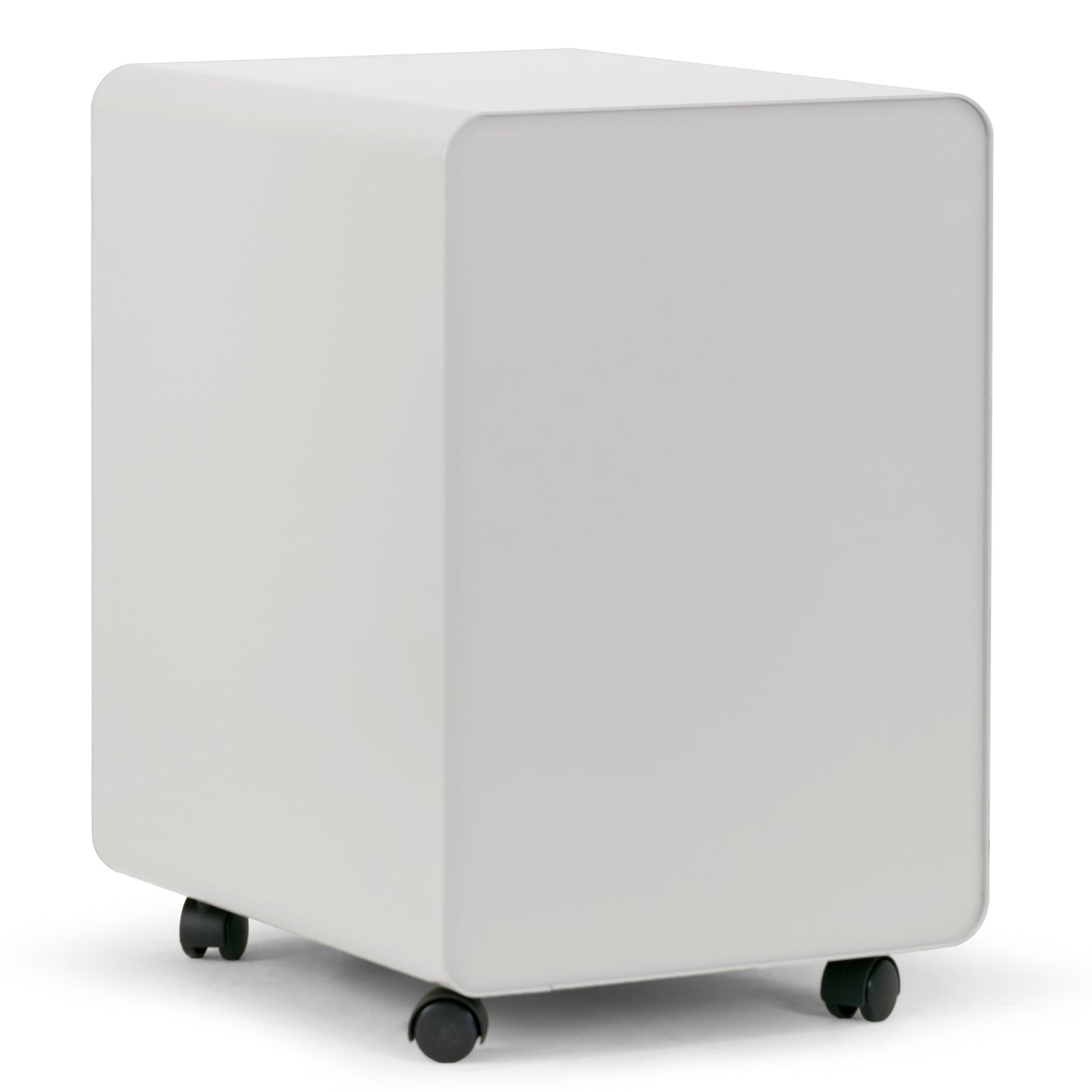 Aviya White 3-Drawer File Cabinet with lock and Wheels