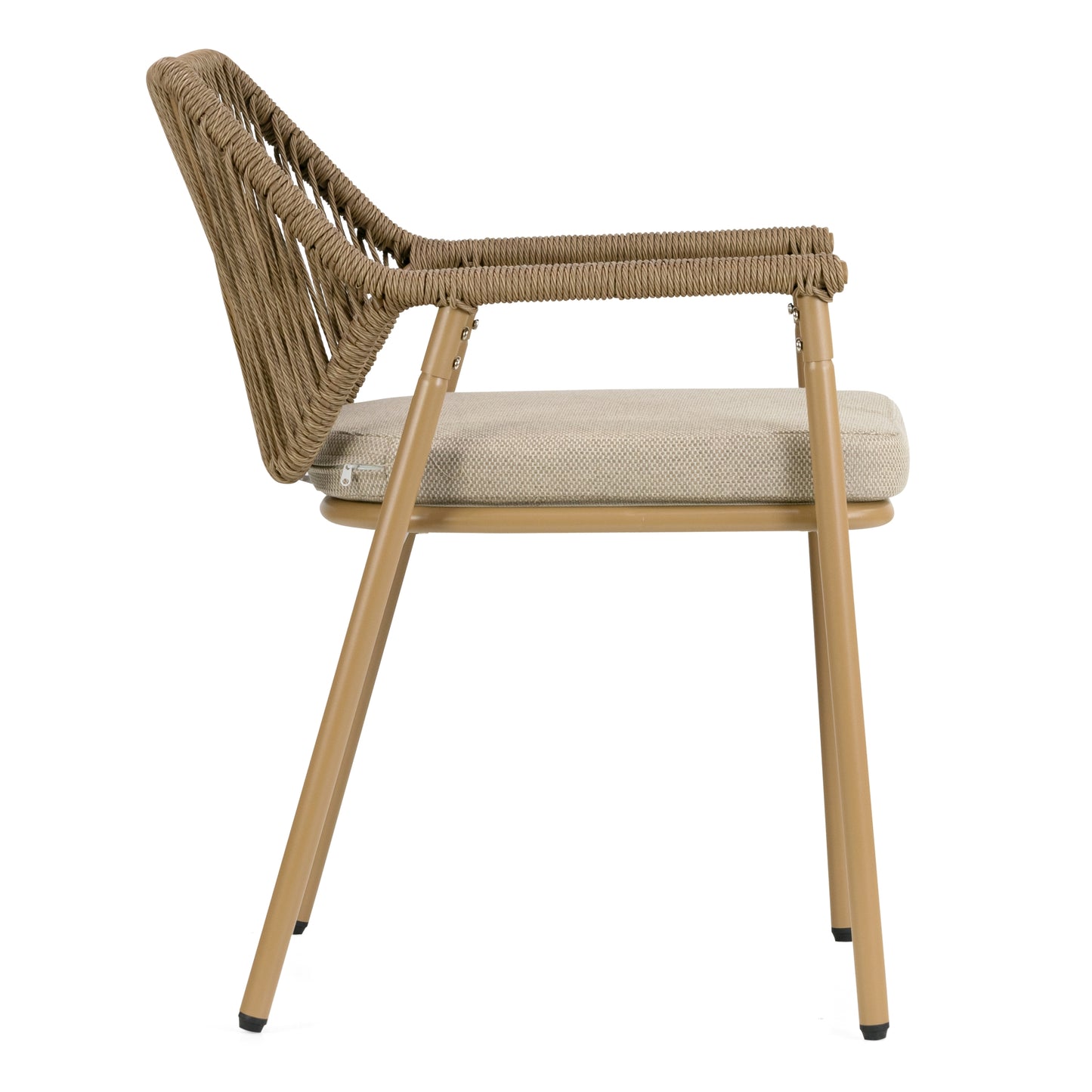 Set of 2 Bisera Brown Outdoor Dining Chair with Arms