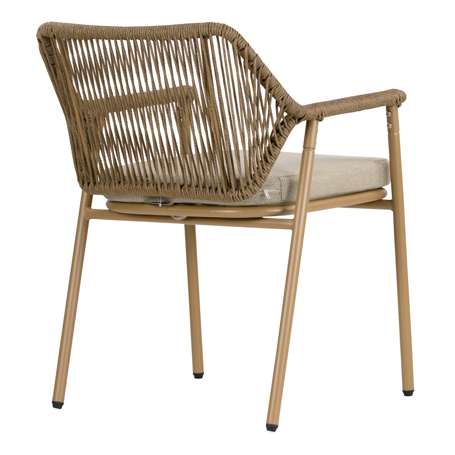 Set of 2 Bisera Brown Outdoor Dining Chair with Arms