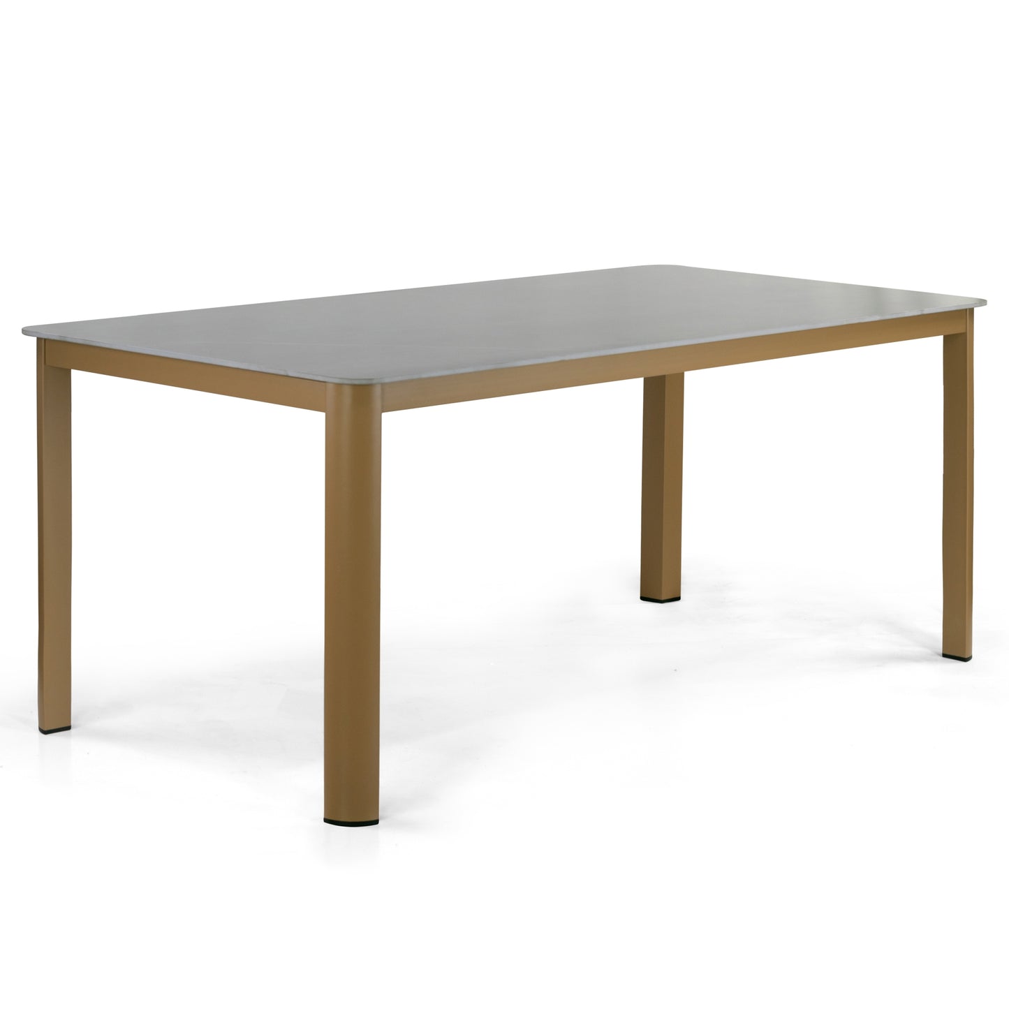 Bia Brown Outdoor Dining Table with Stone Top