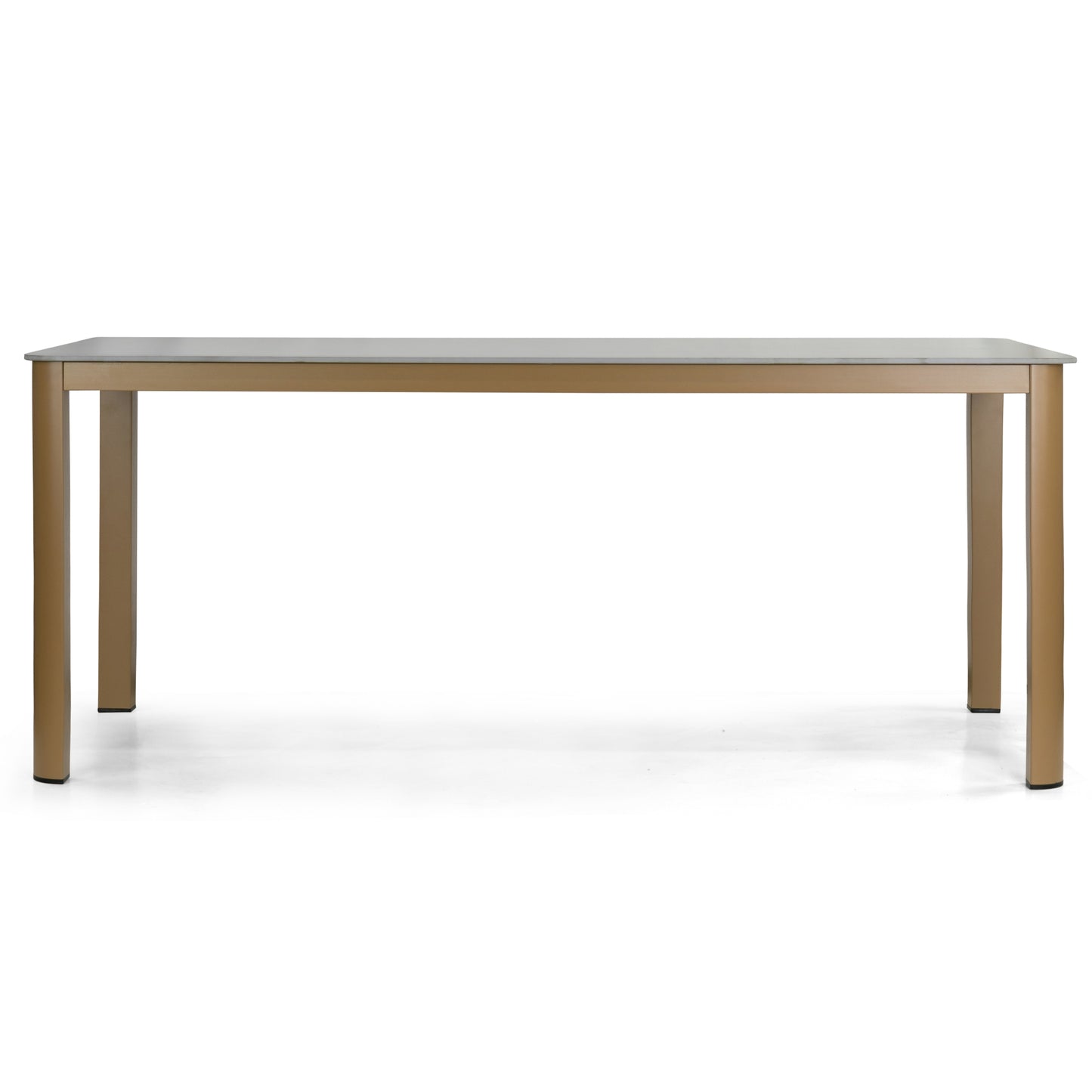 Bia Brown Outdoor Dining Table with Stone Top