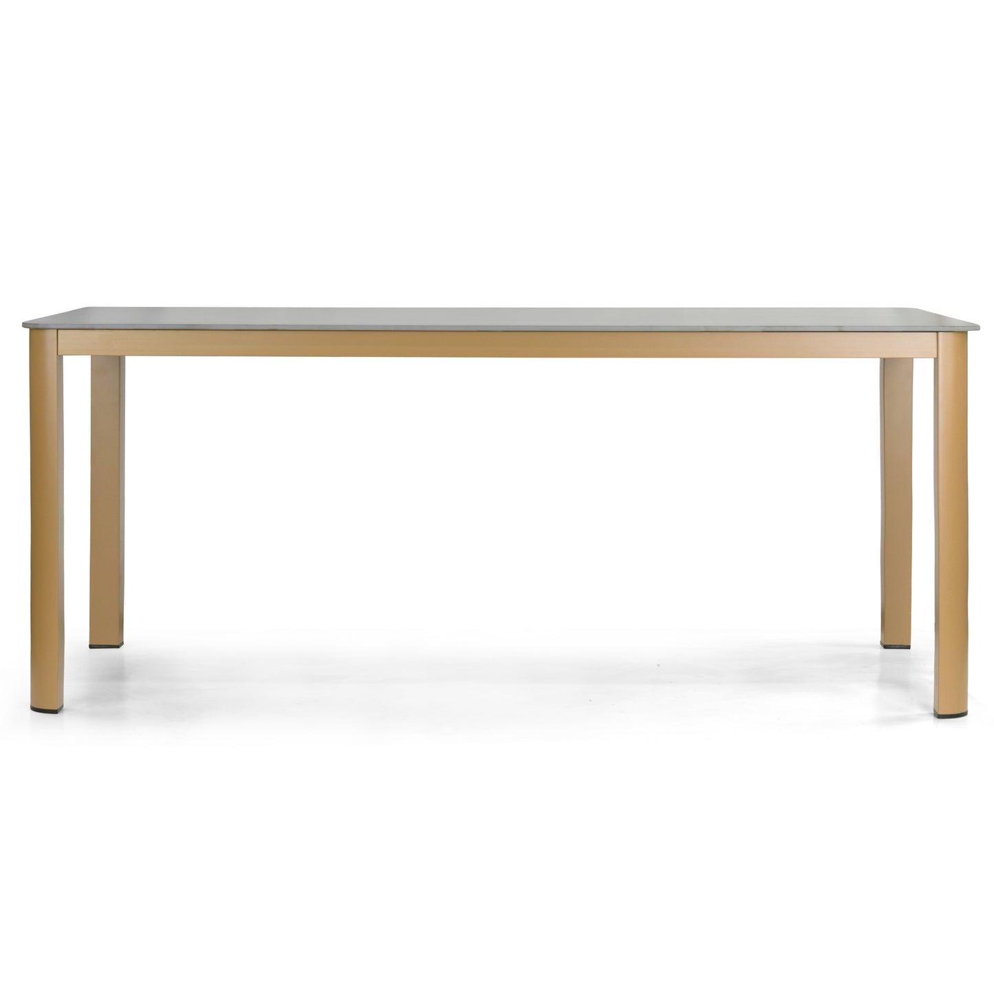 Bia Brown Outdoor Dining Table with Stone Top