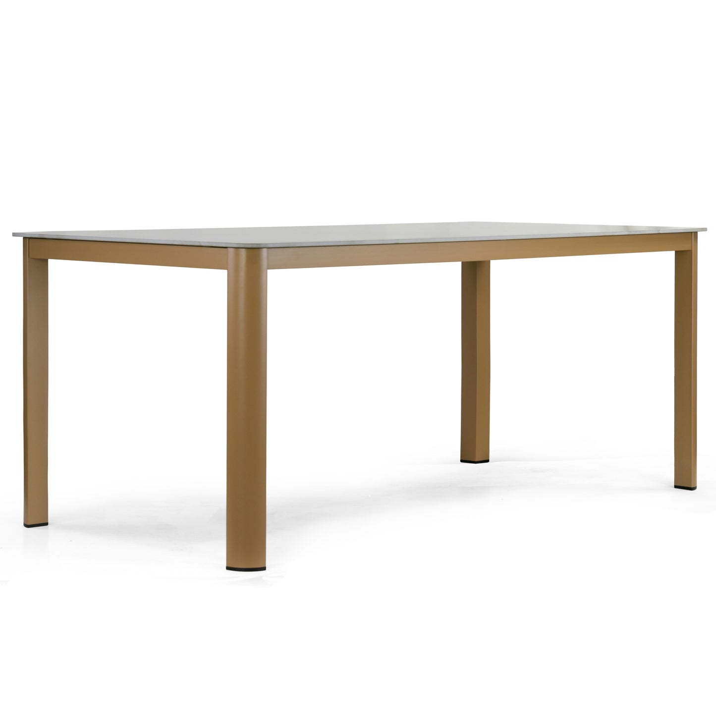 Bia Brown Outdoor Dining Table with Stone Top