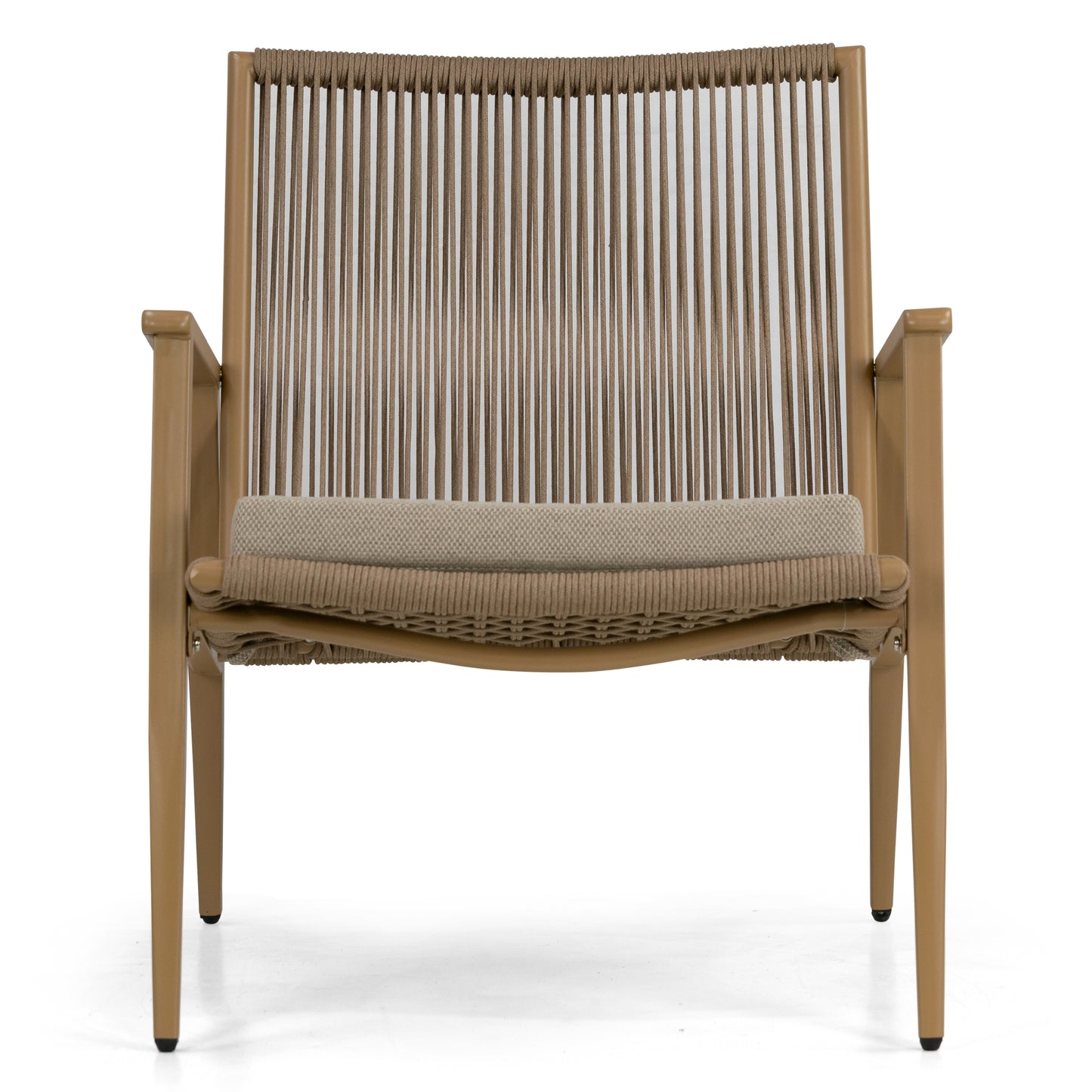 Set of 2 Biton Brown Outdoor Lounge Chair with Seat Cushion