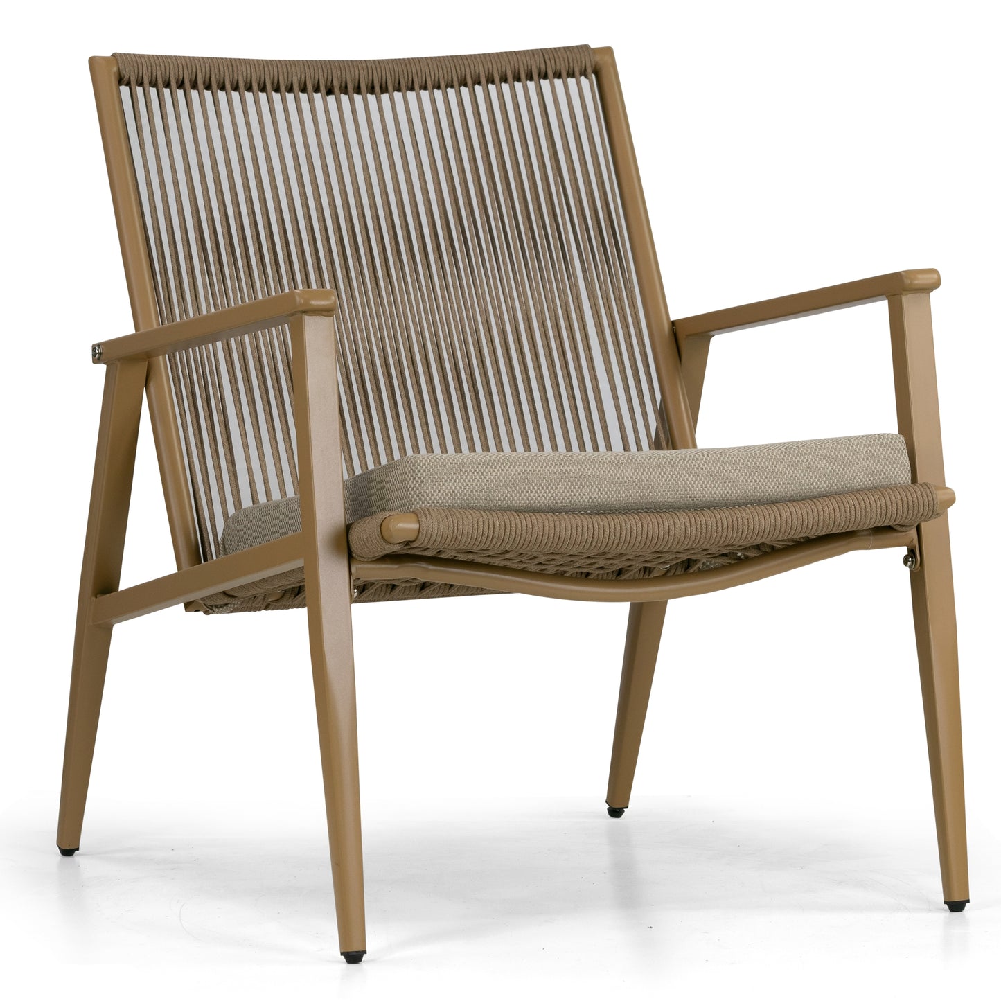 Set of 2 Biton Brown Outdoor Lounge Chair with Seat Cushion