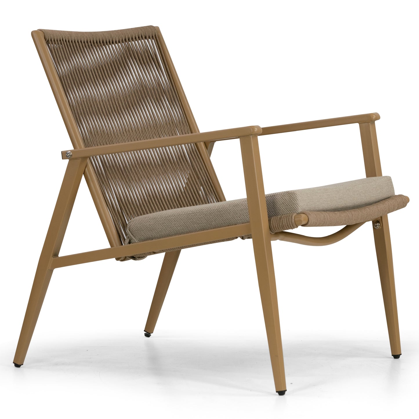 Set of 2 Biton Brown Outdoor Lounge Chair with Seat Cushion