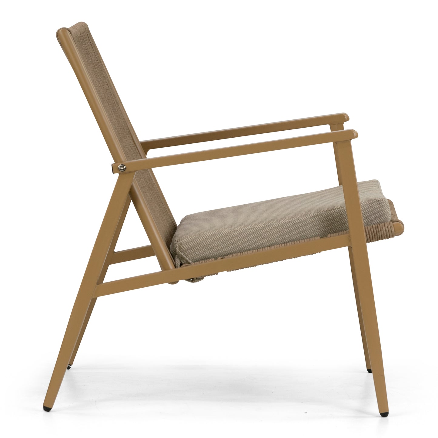 Set of 2 Biton Brown Outdoor Lounge Chair with Seat Cushion