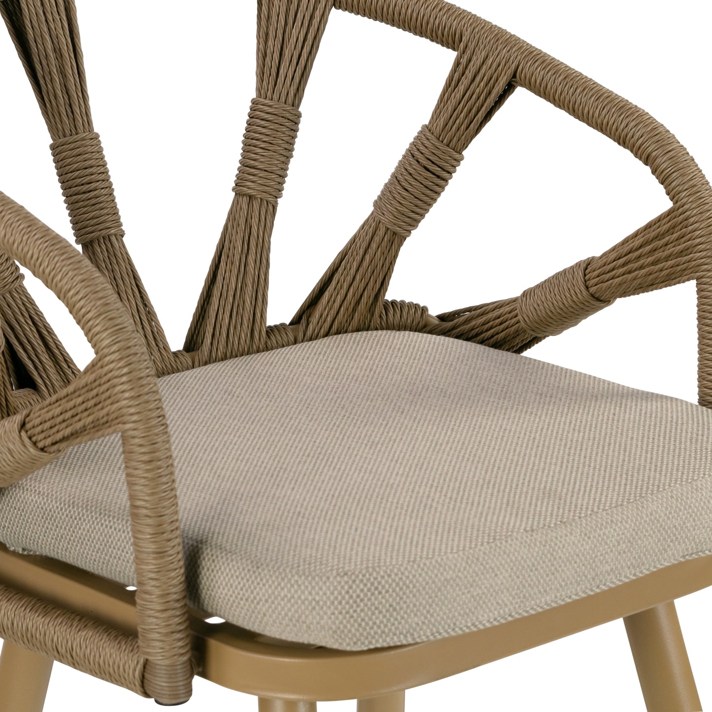 Set of 2 Birre Outdoor Counter Height Stool with Hand-Woven Back